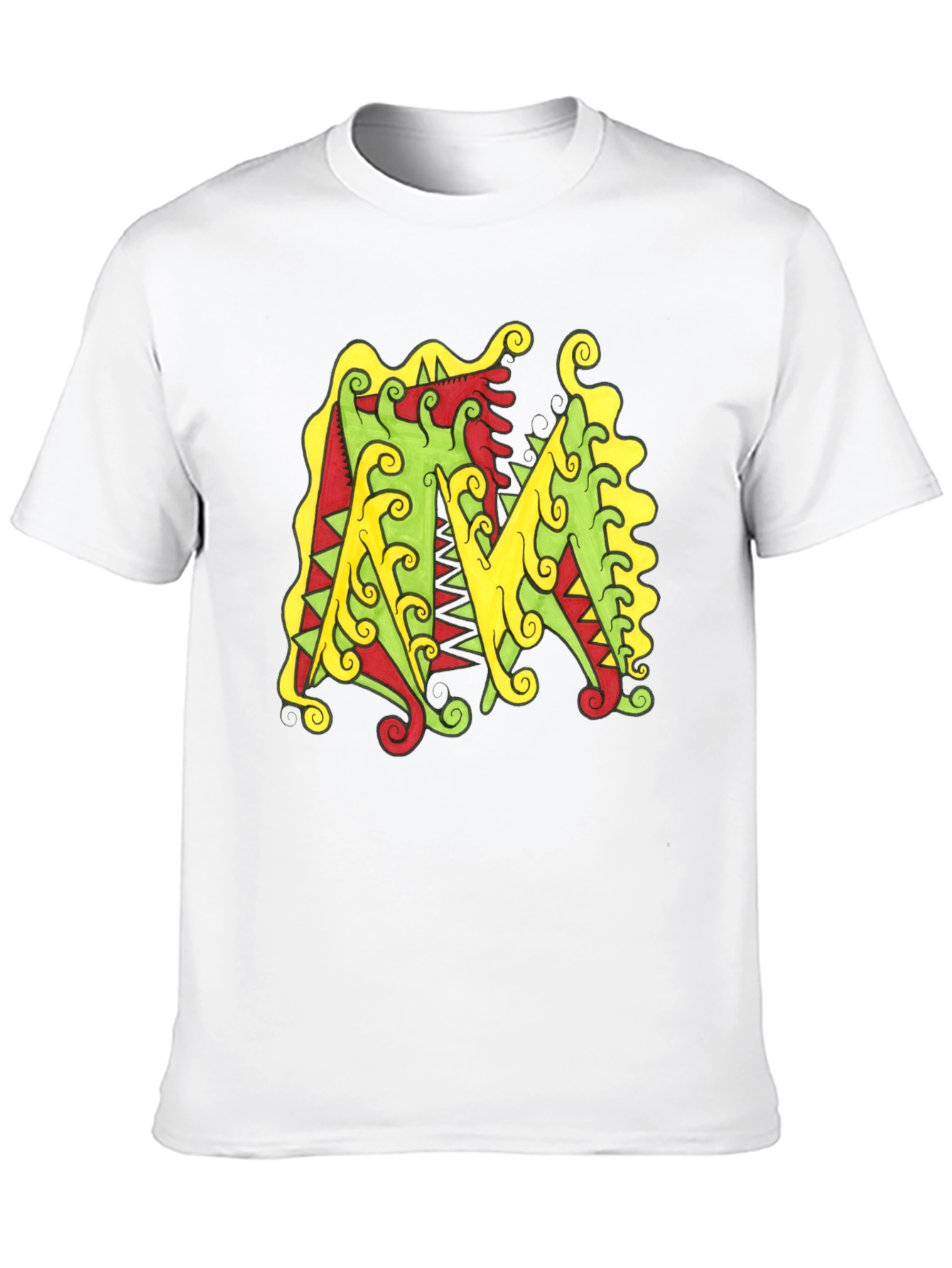 Abstract M Graphic Black Tee