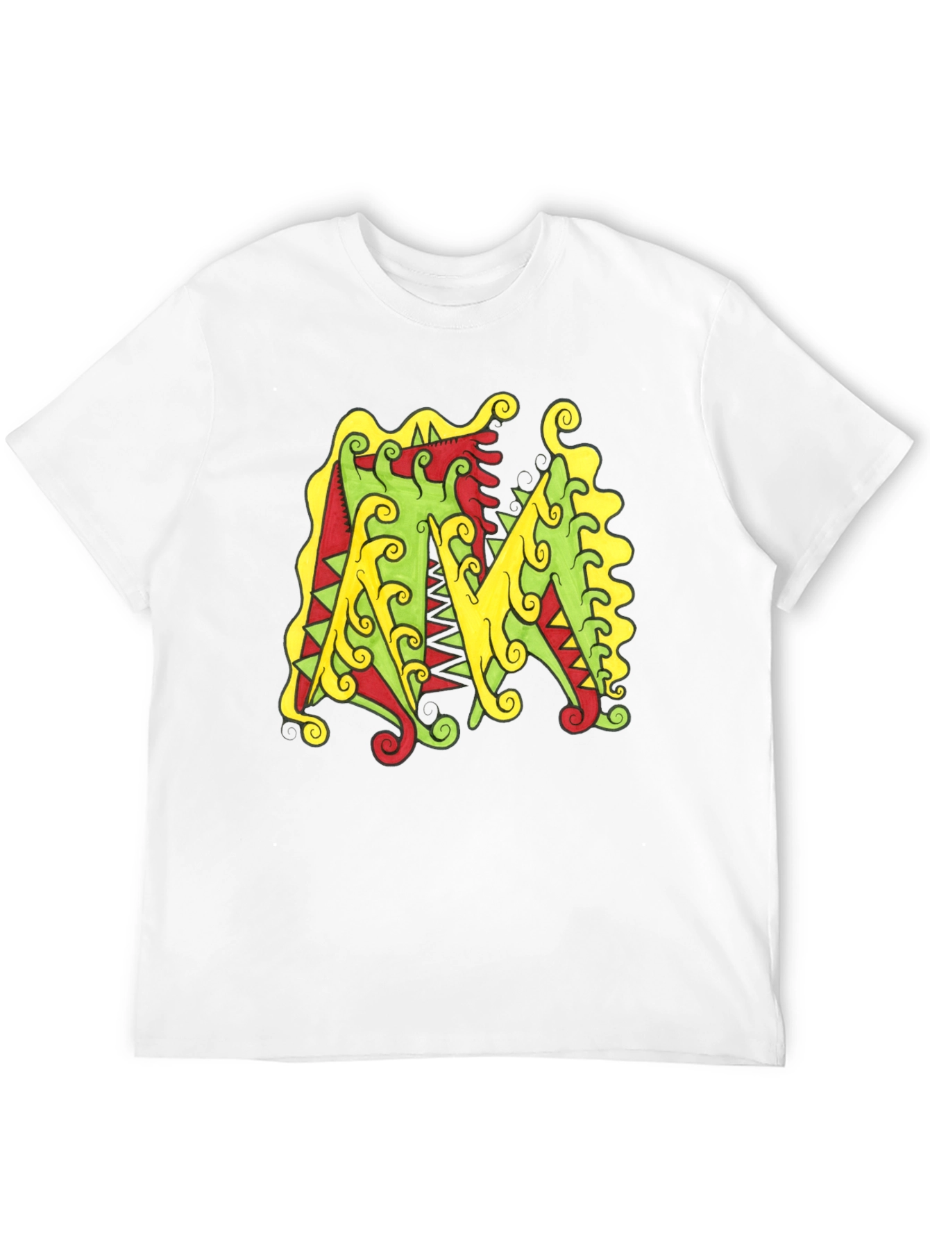 Abstract M Graphic Black Tee