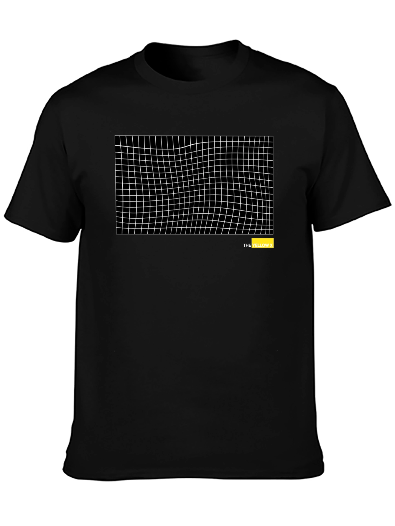 Abstract Grid Black T-Shirt