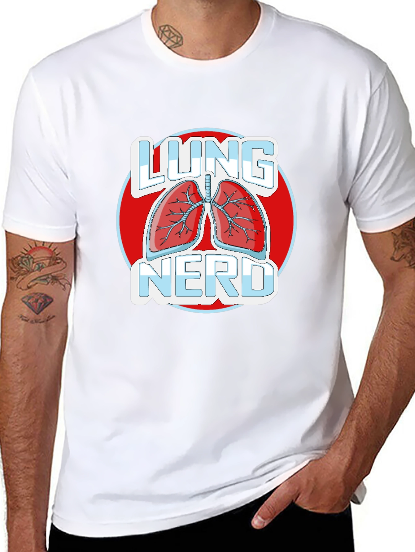 Lung Nerd T-Shirt - Black Medical Humor Apparel
