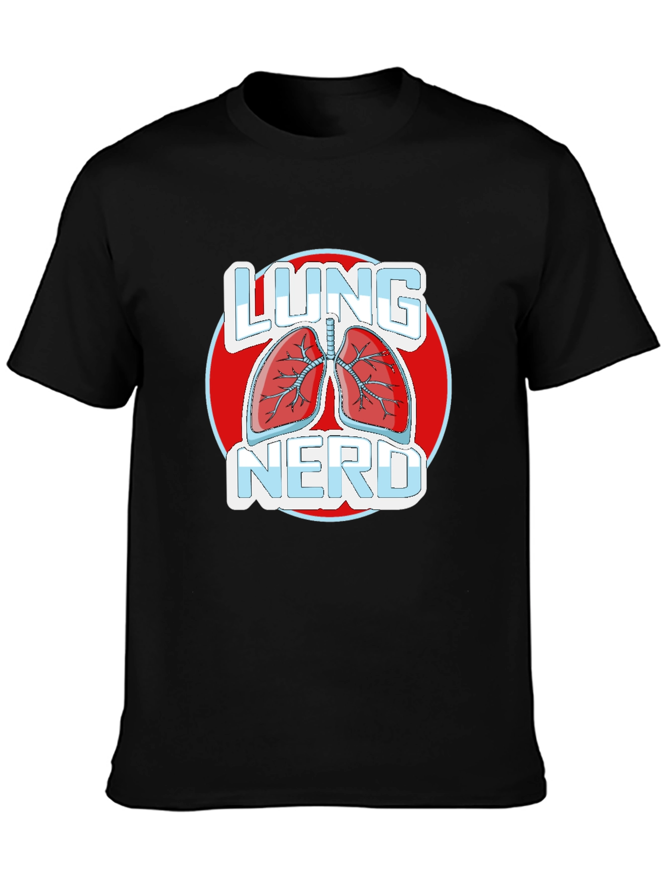 Lung Nerd T-Shirt - Black Medical Humor Apparel