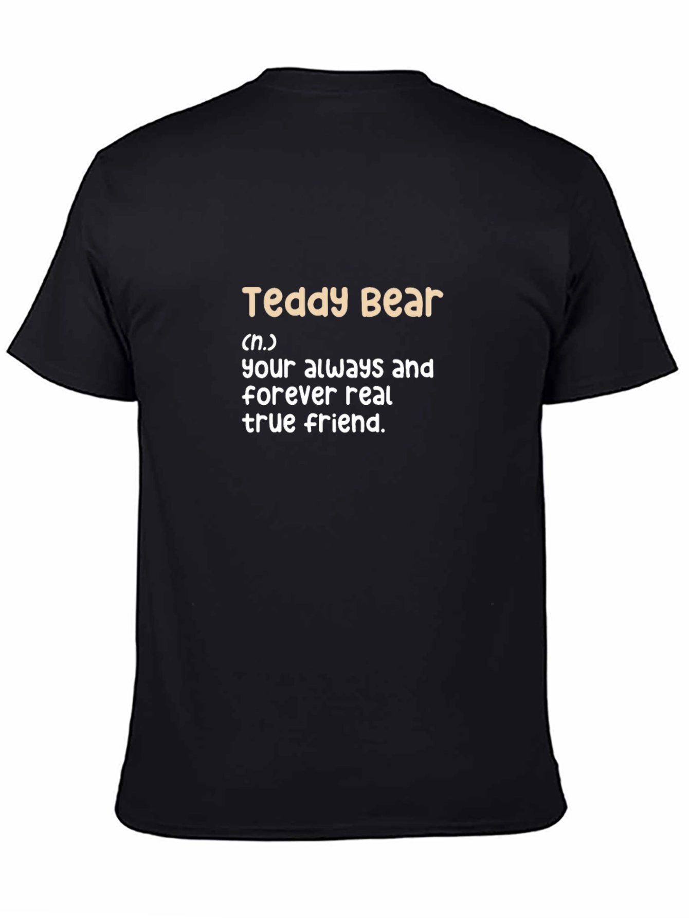 Teddy Bear Definition Black T-Shirt