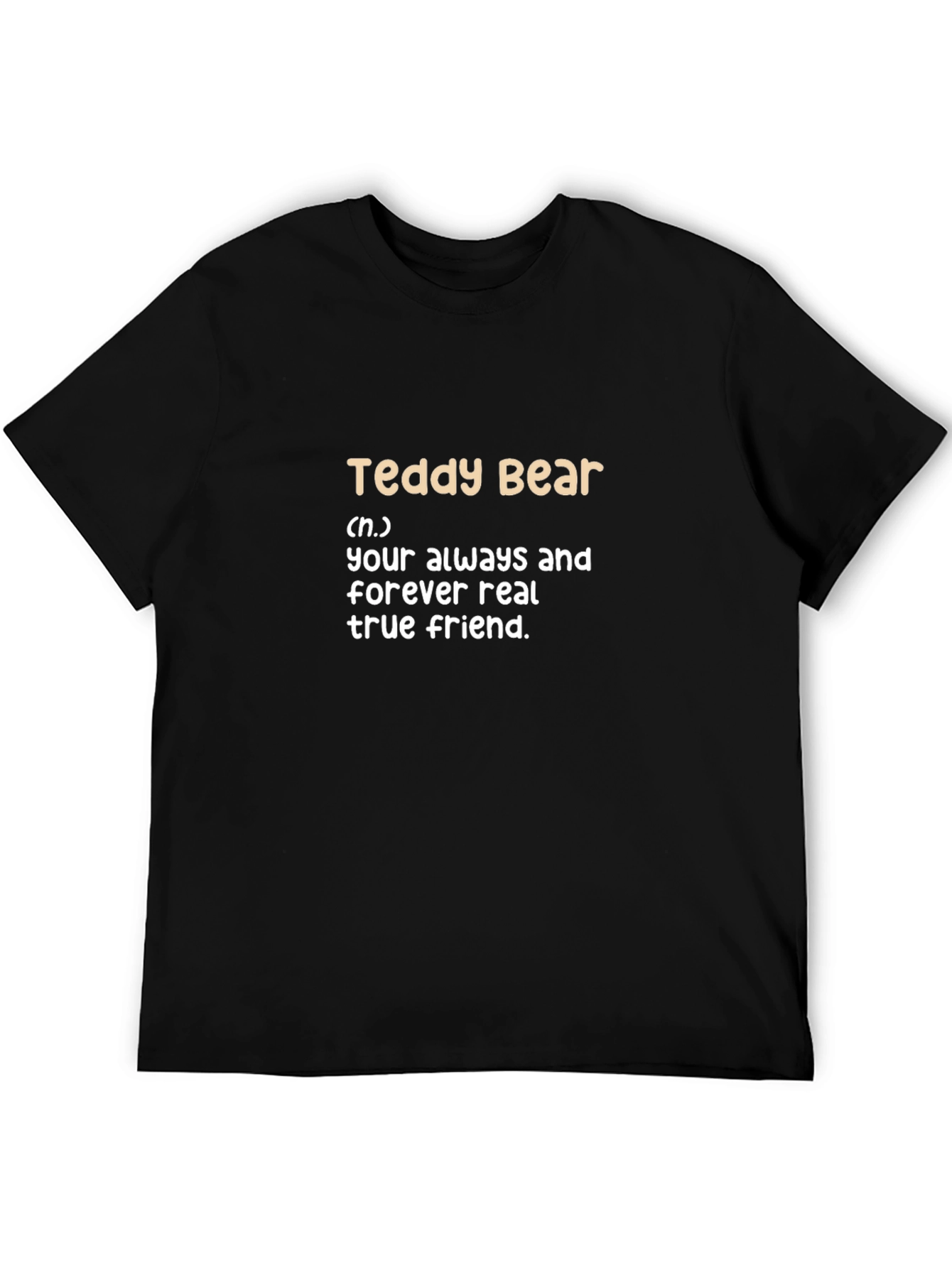 Teddy Bear Definition Black T-Shirt