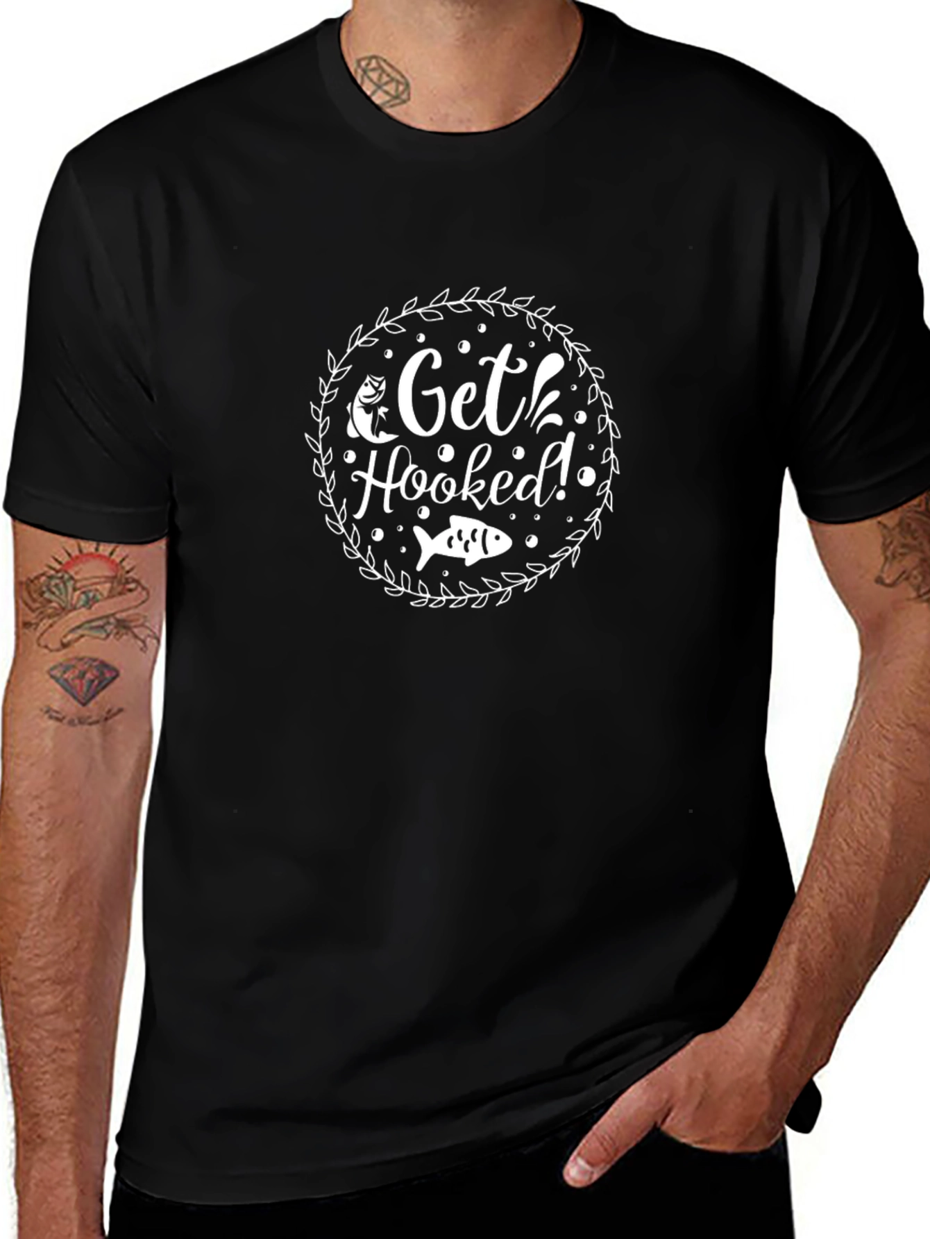Get Hooked! Fishing Graphic T-Shirt