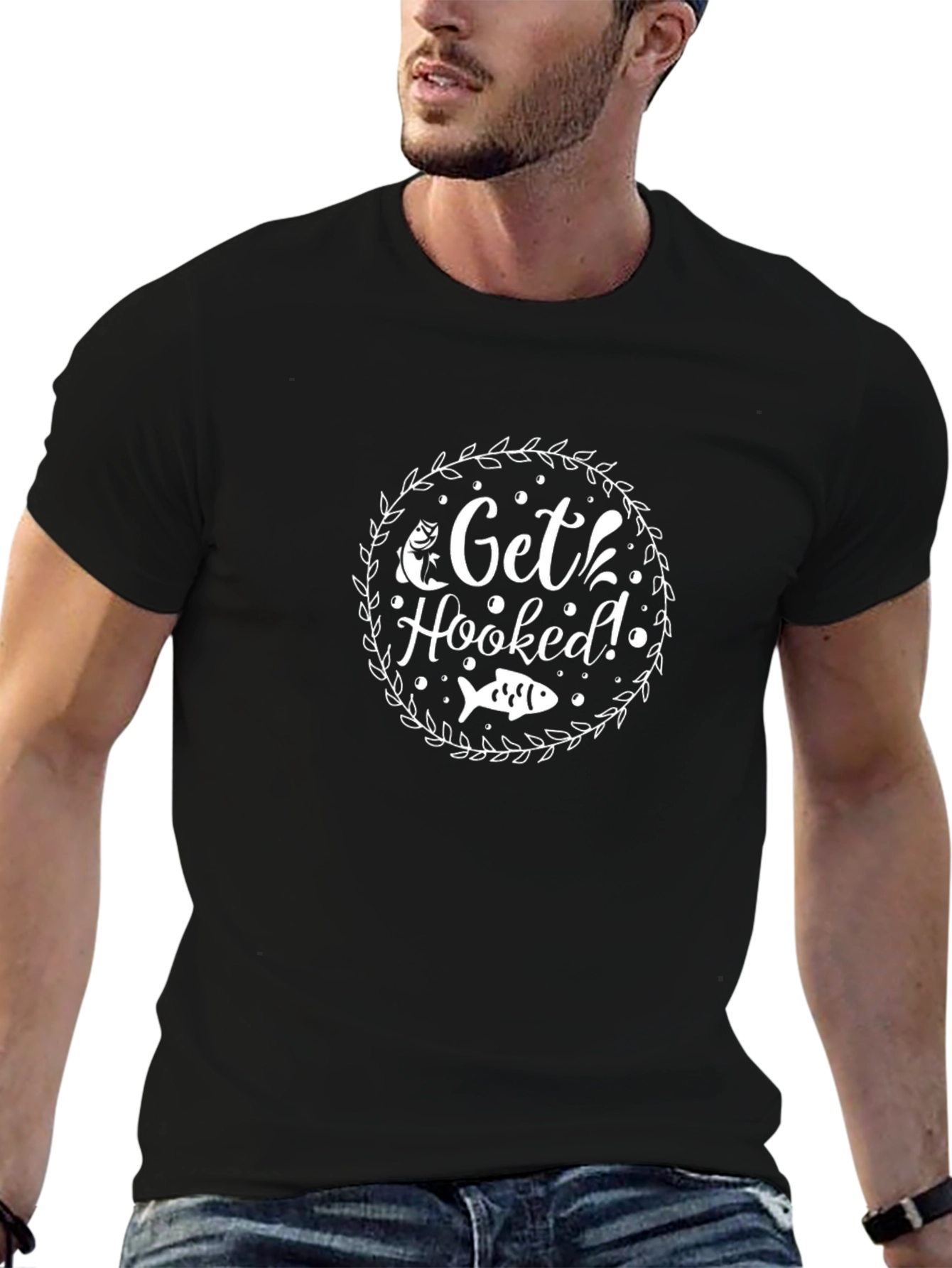 Get Hooked! Fishing Graphic T-Shirt
