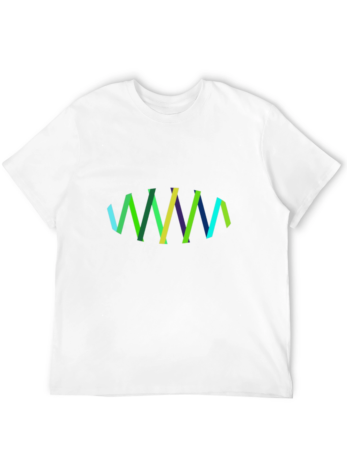 Abstract Ribbon Design Black T-Shirt