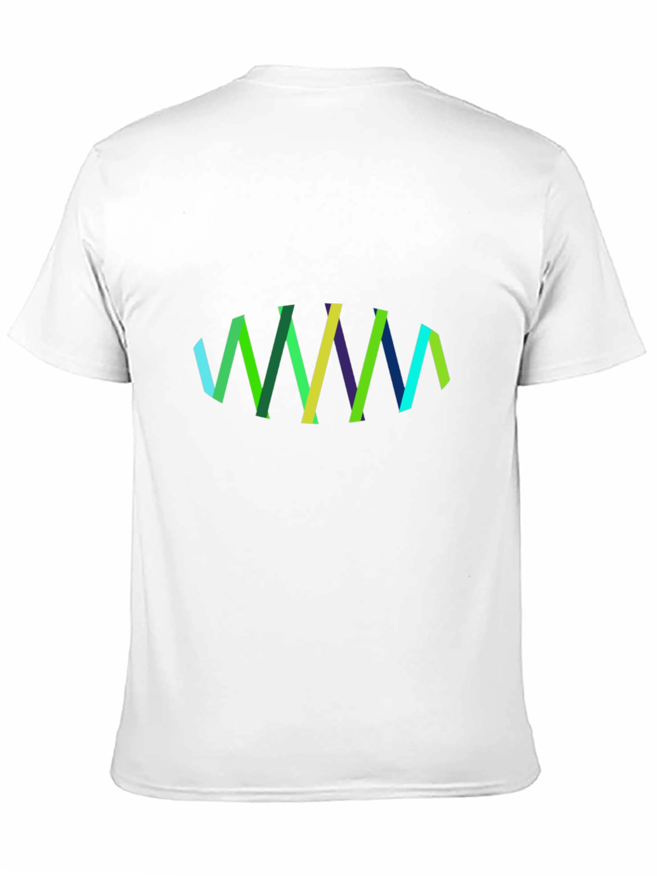 Abstract Ribbon Design Black T-Shirt
