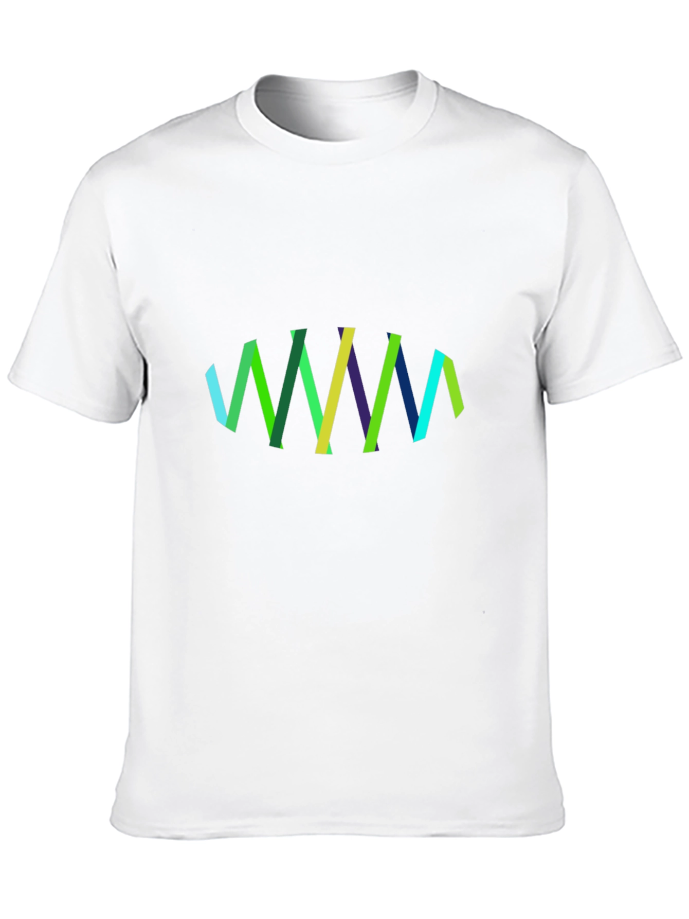 Abstract Ribbon Design Black T-Shirt