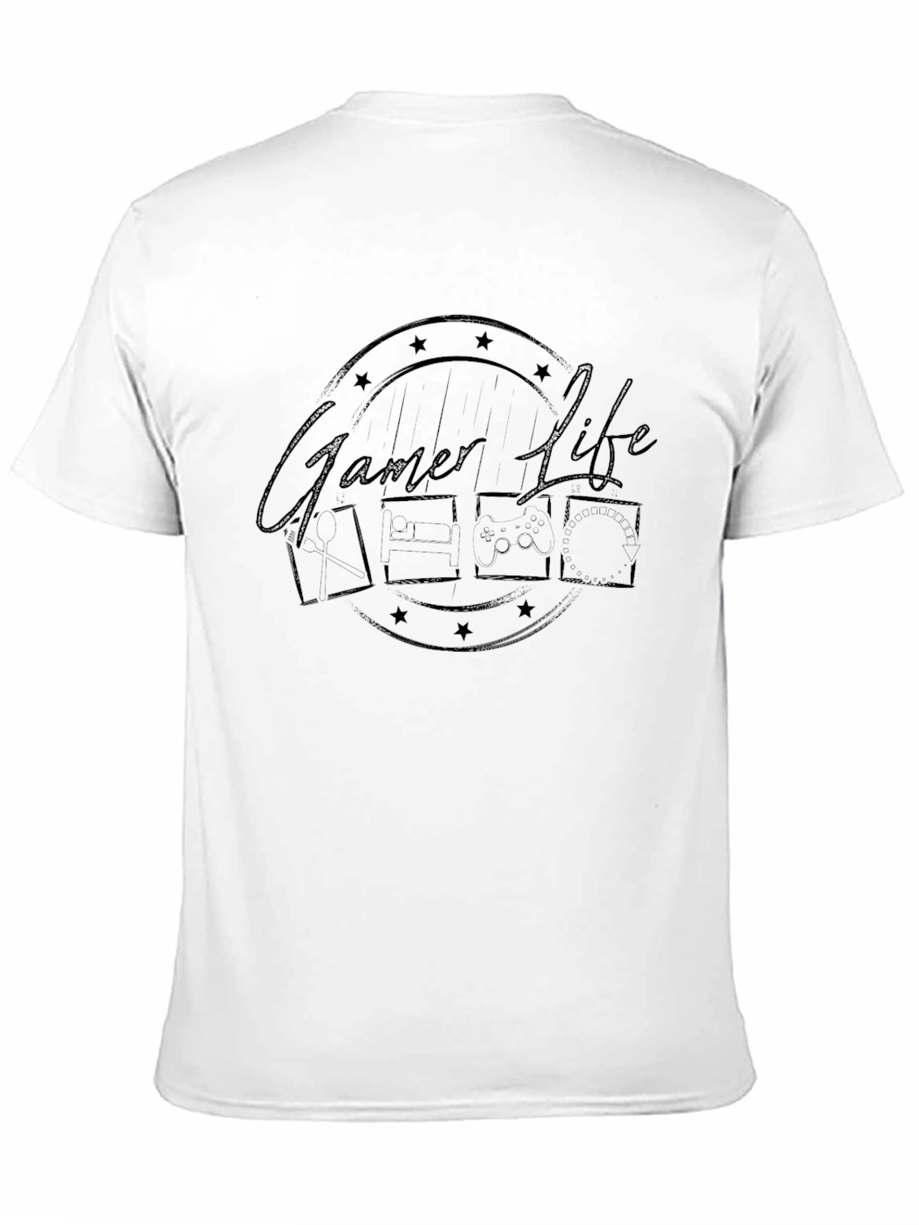 Gamer Life Black Graphic Tee