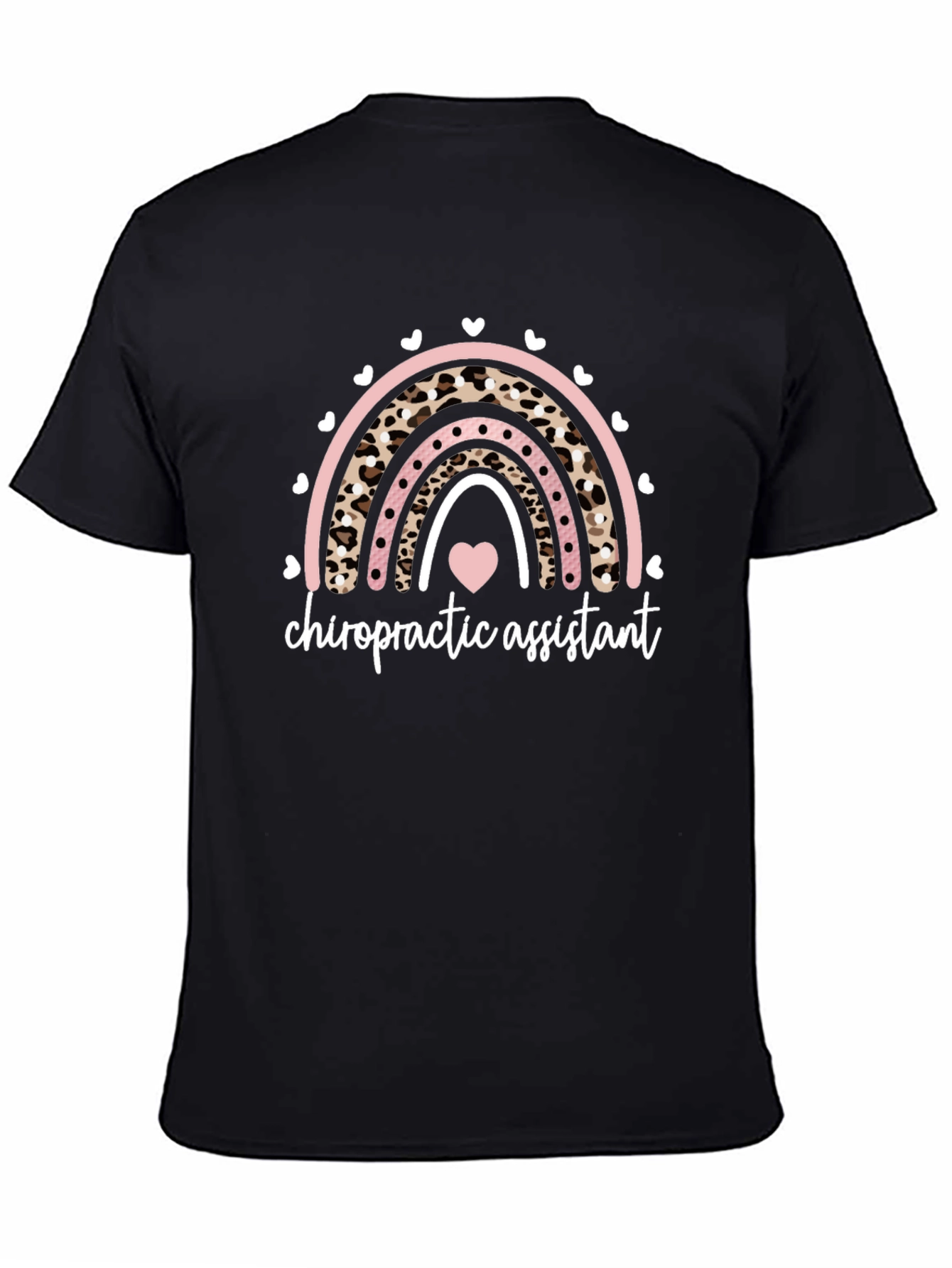 Chiropractic Assistant Rainbow Heart T-Shirt