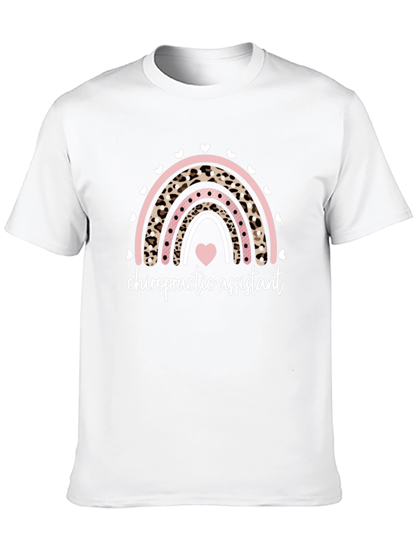 Chiropractic Assistant Rainbow Heart T-Shirt