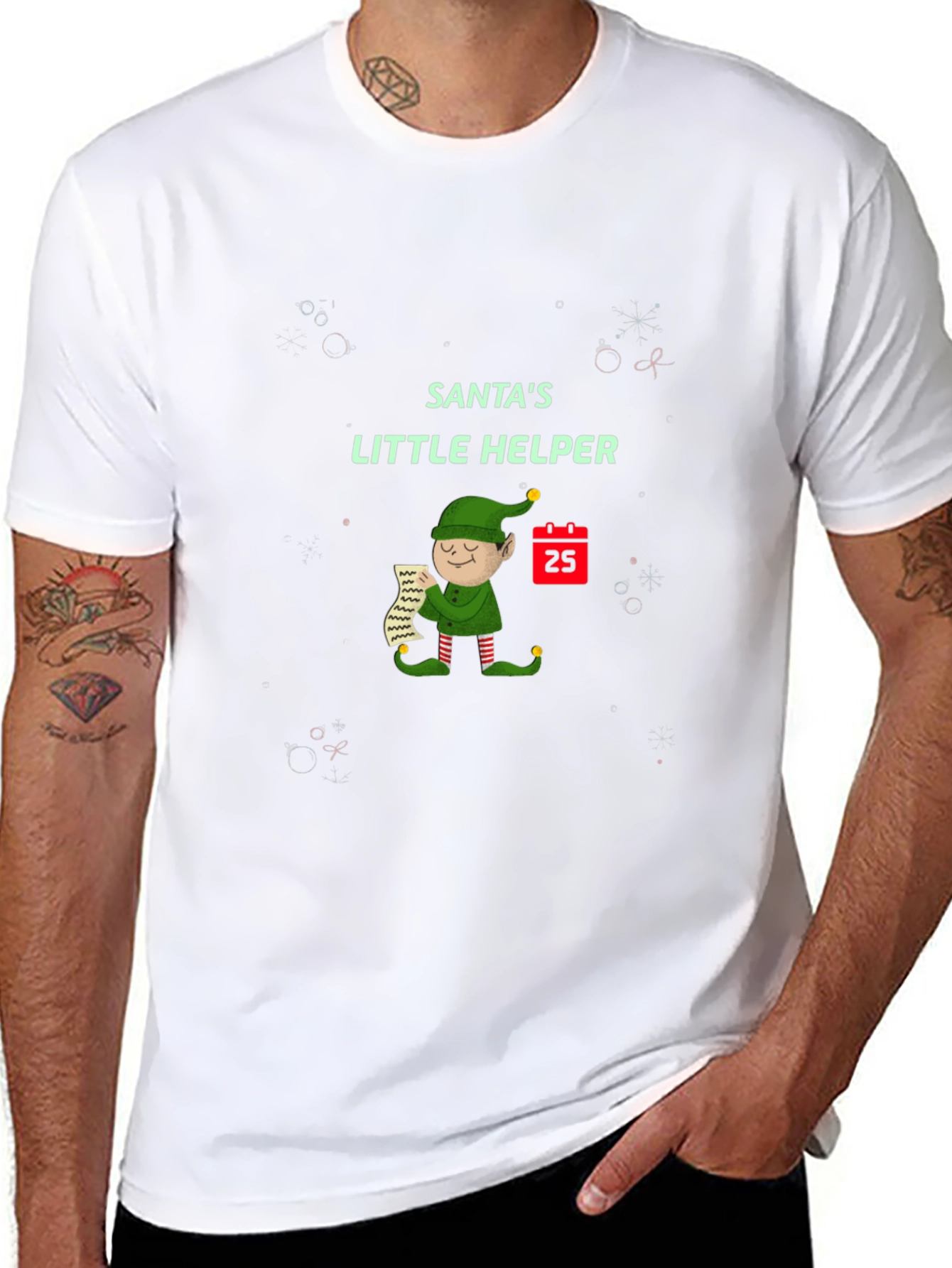 Santas Little Helper Christmas T-Shirt