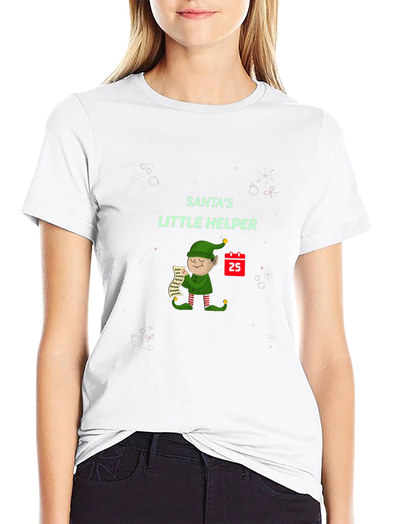 Santas Little Helper Christmas T-Shirt