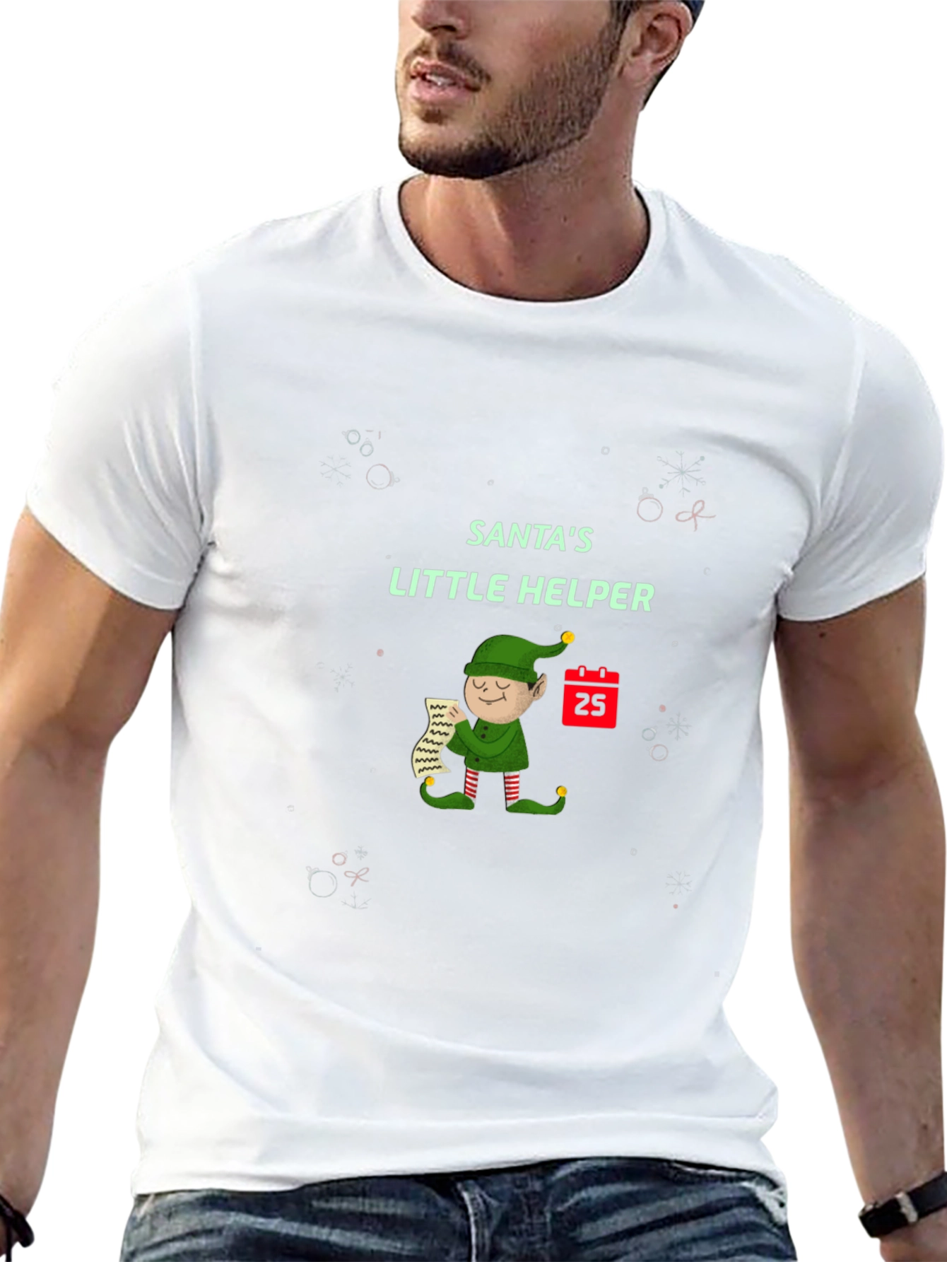 Santas Little Helper Christmas T-Shirt