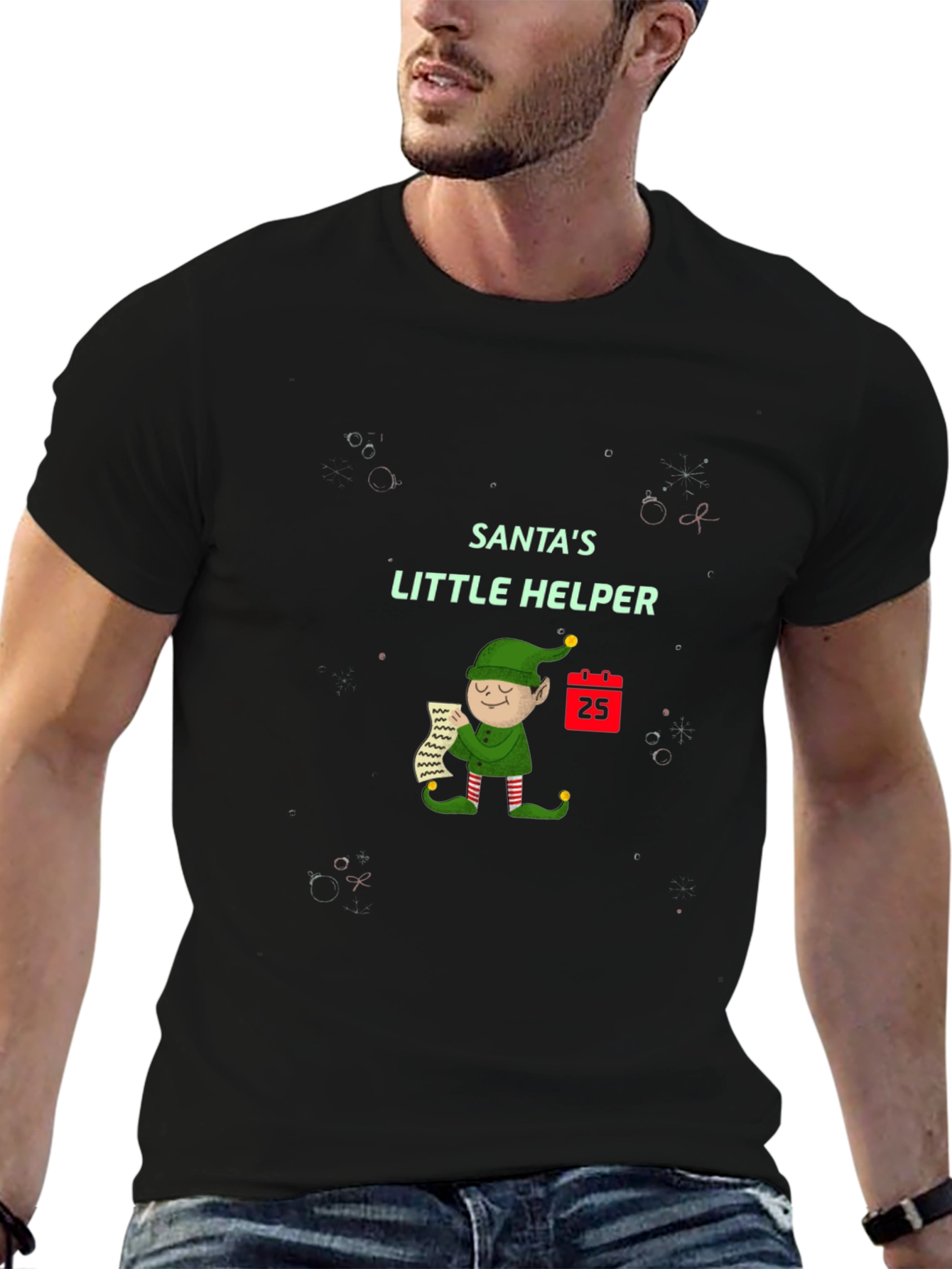 Santas Little Helper Christmas T-Shirt
