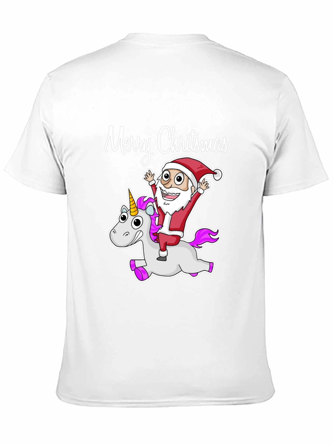 Santa Riding Unicorn Christmas T-Shirt