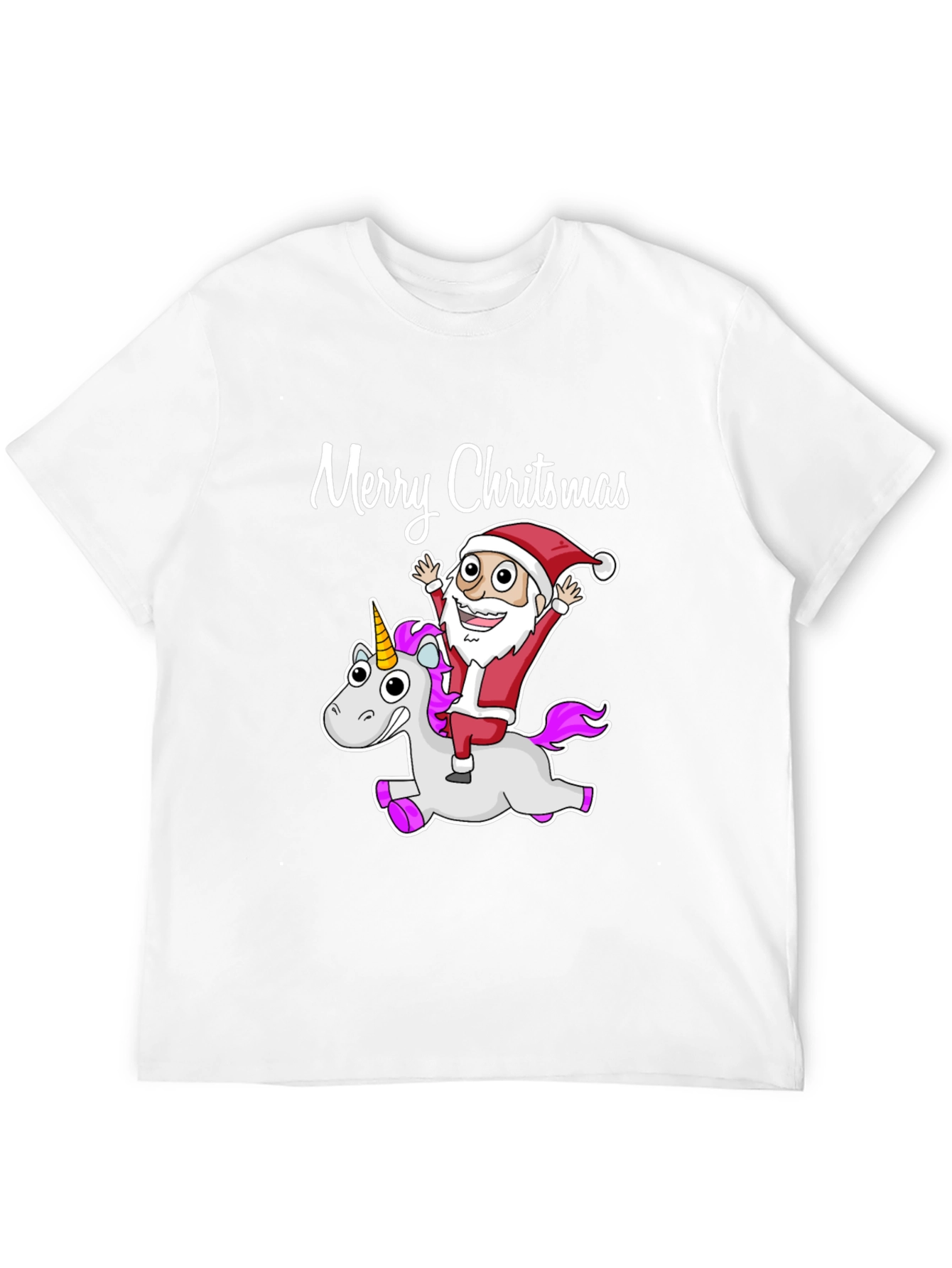 Santa Riding Unicorn Christmas T-Shirt