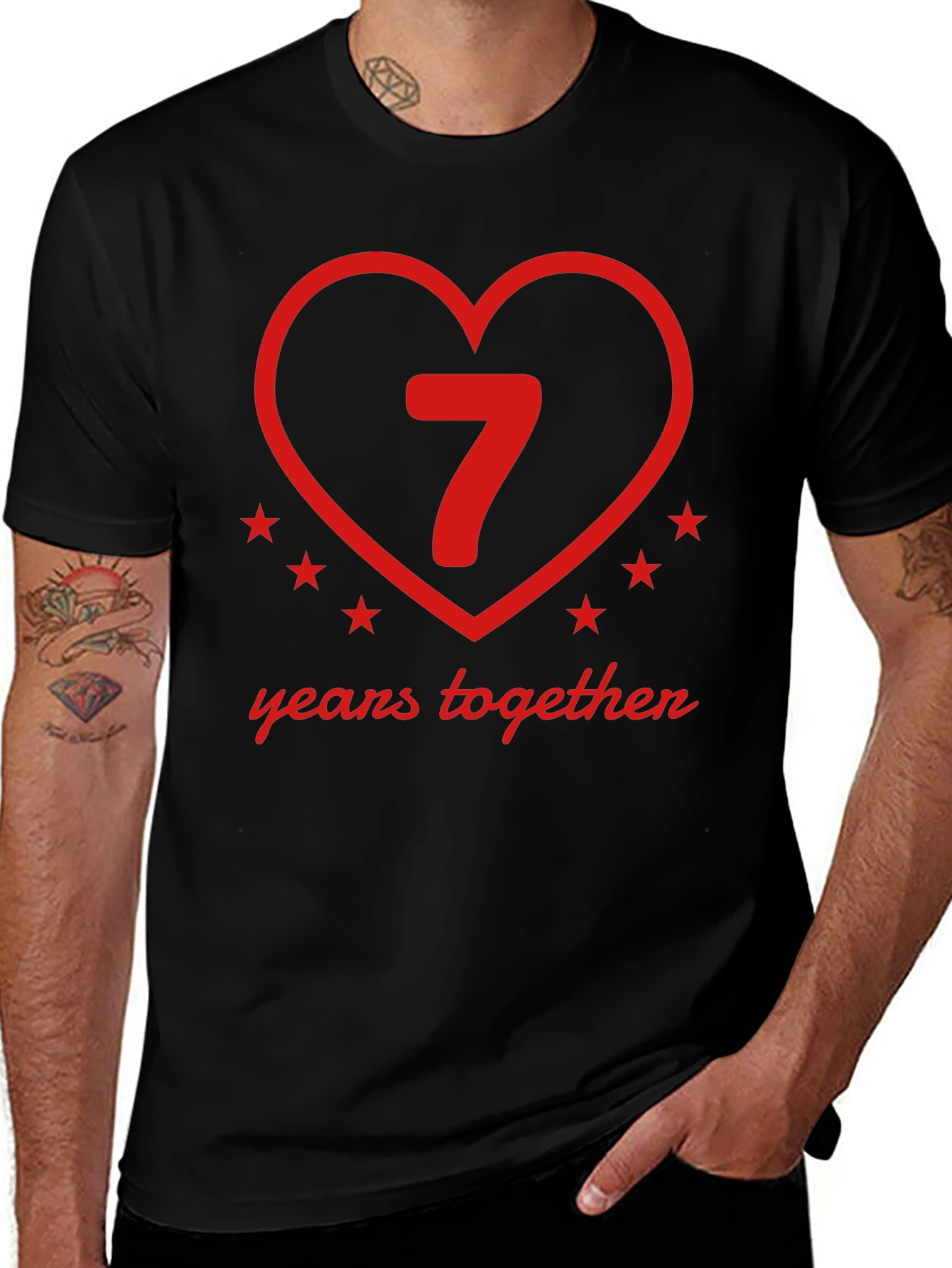 7 Years Together Anniversary Tee