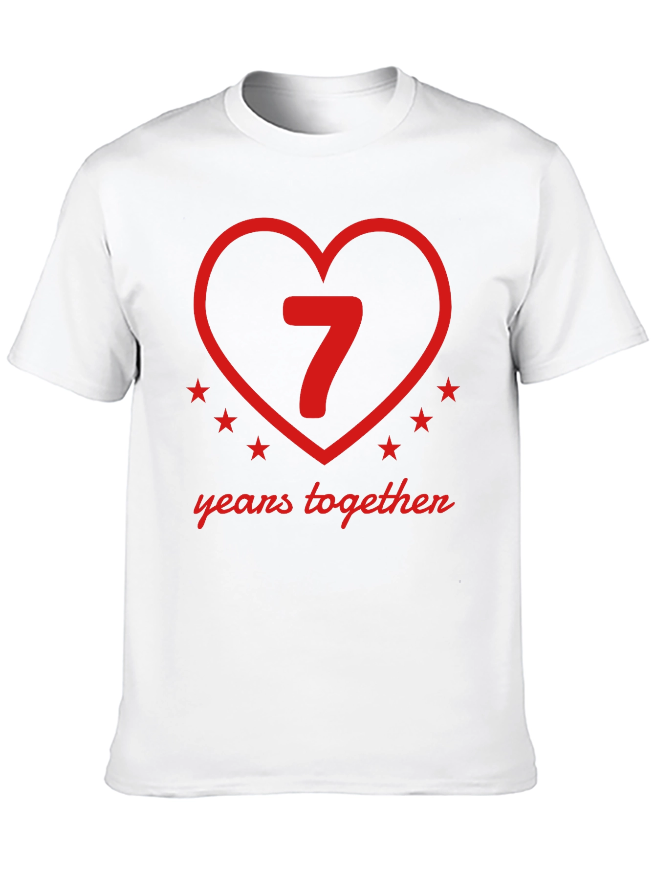 7 Years Together Anniversary Tee