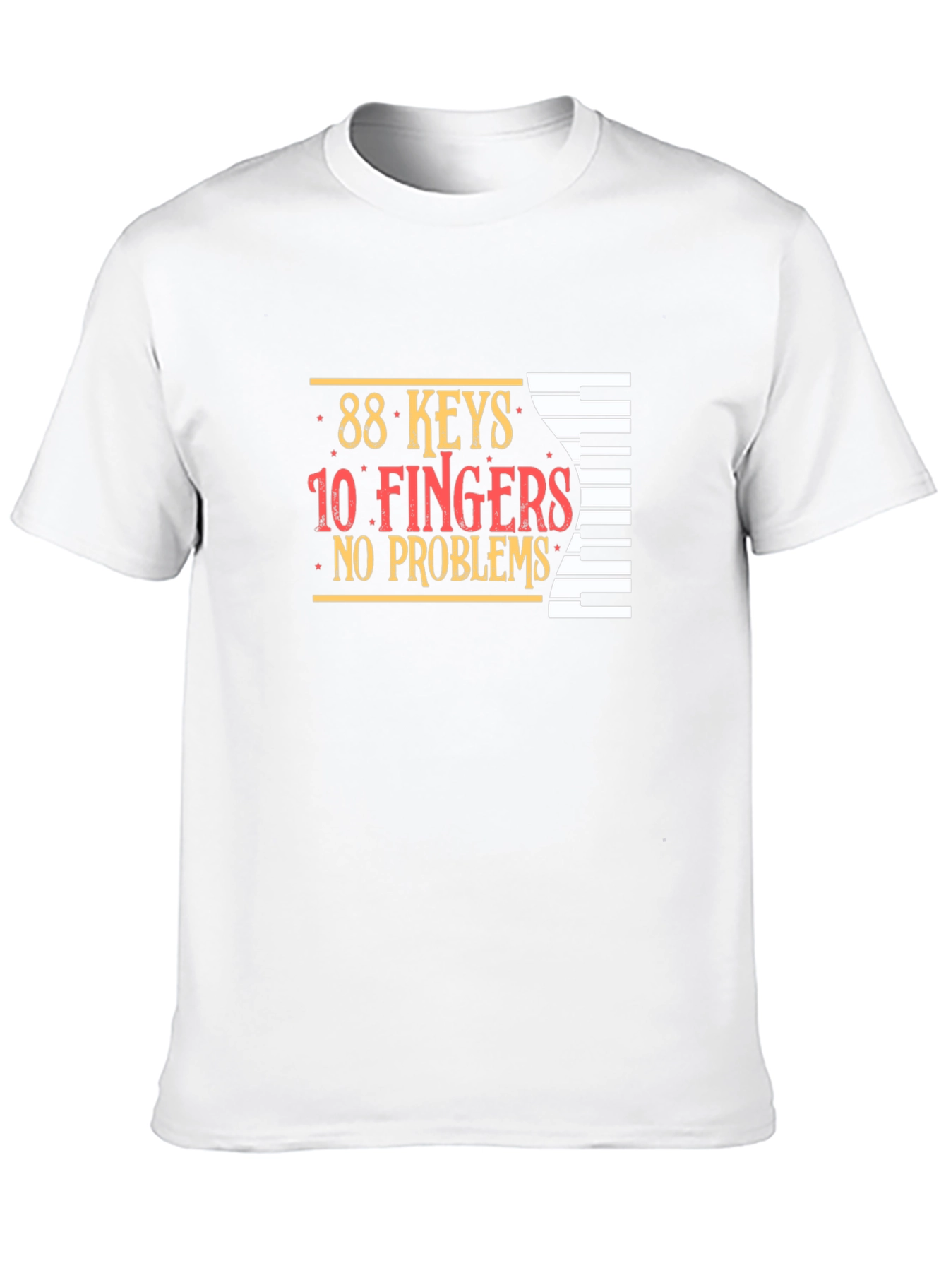 88 Keys 10 Fingers Piano Graphic T-Shirt