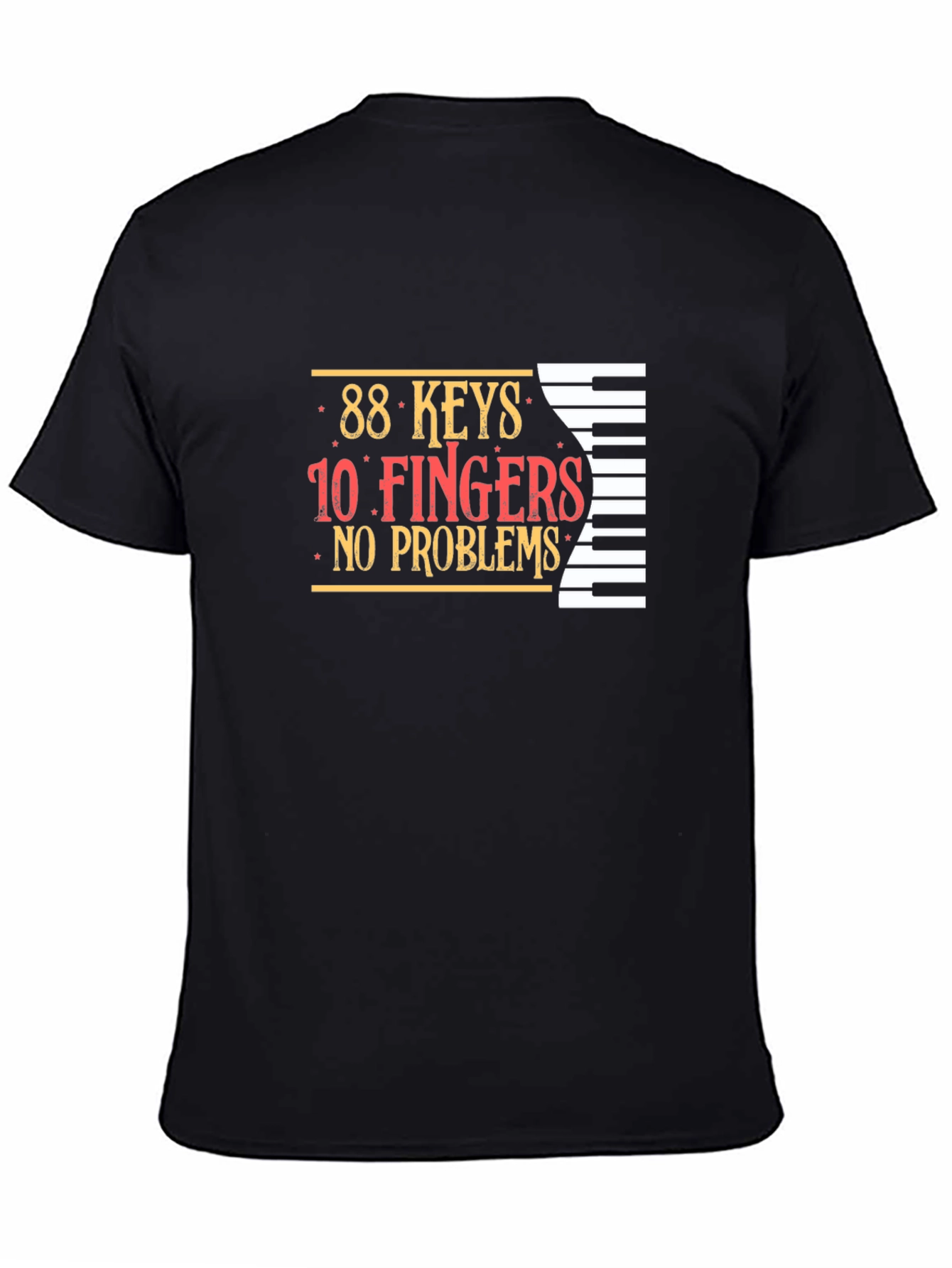 88 Keys 10 Fingers Piano Graphic T-Shirt