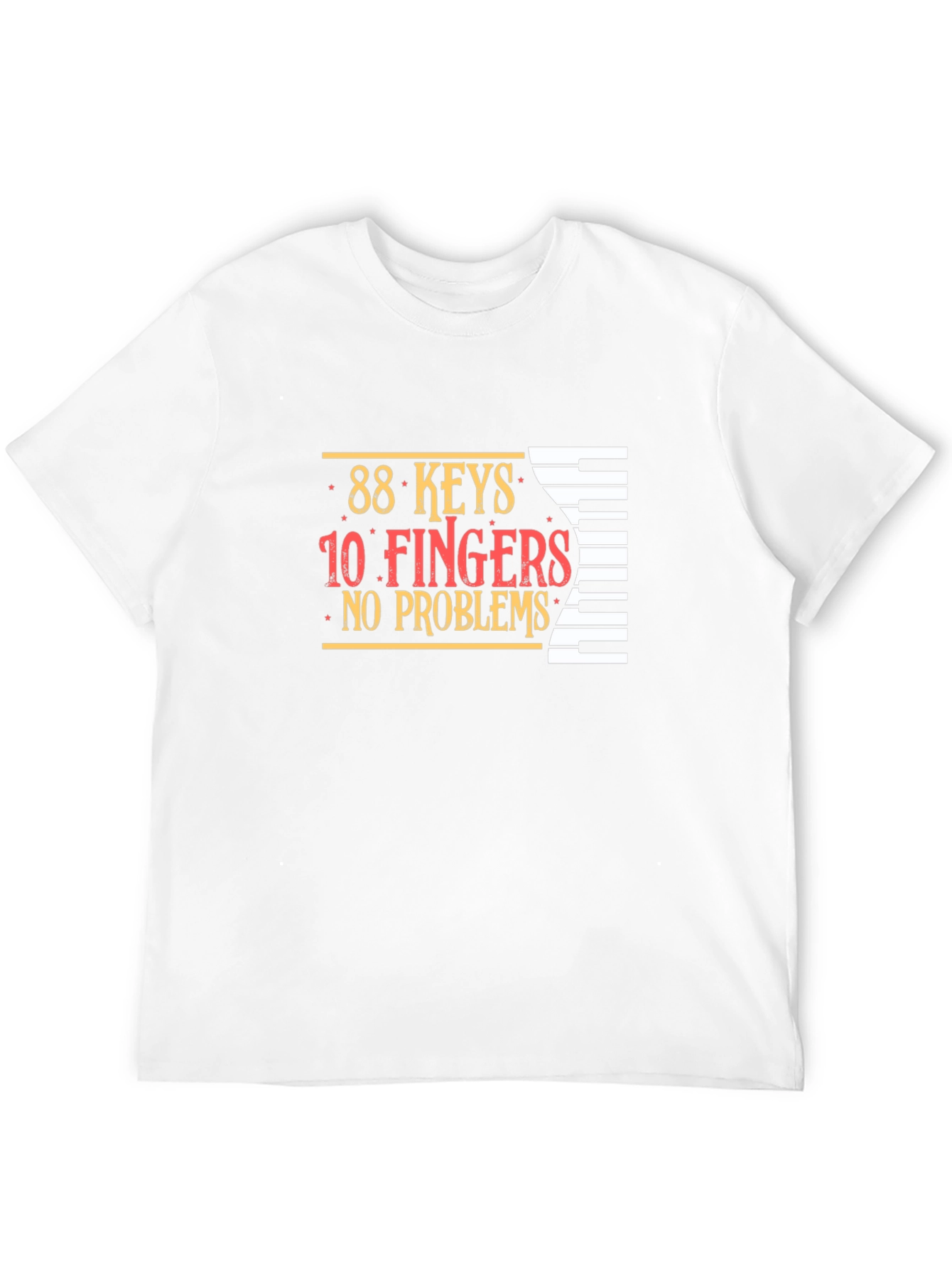 88 Keys 10 Fingers Piano Graphic T-Shirt