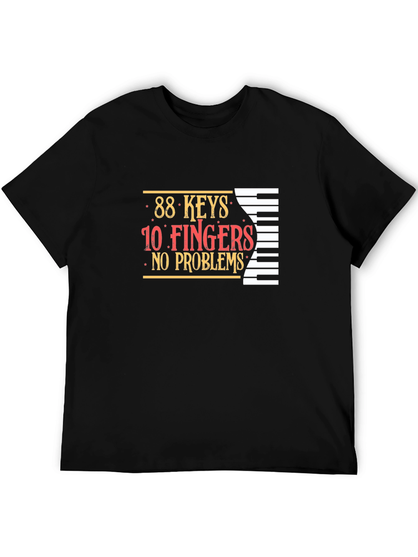 88 Keys 10 Fingers Piano Graphic T-Shirt