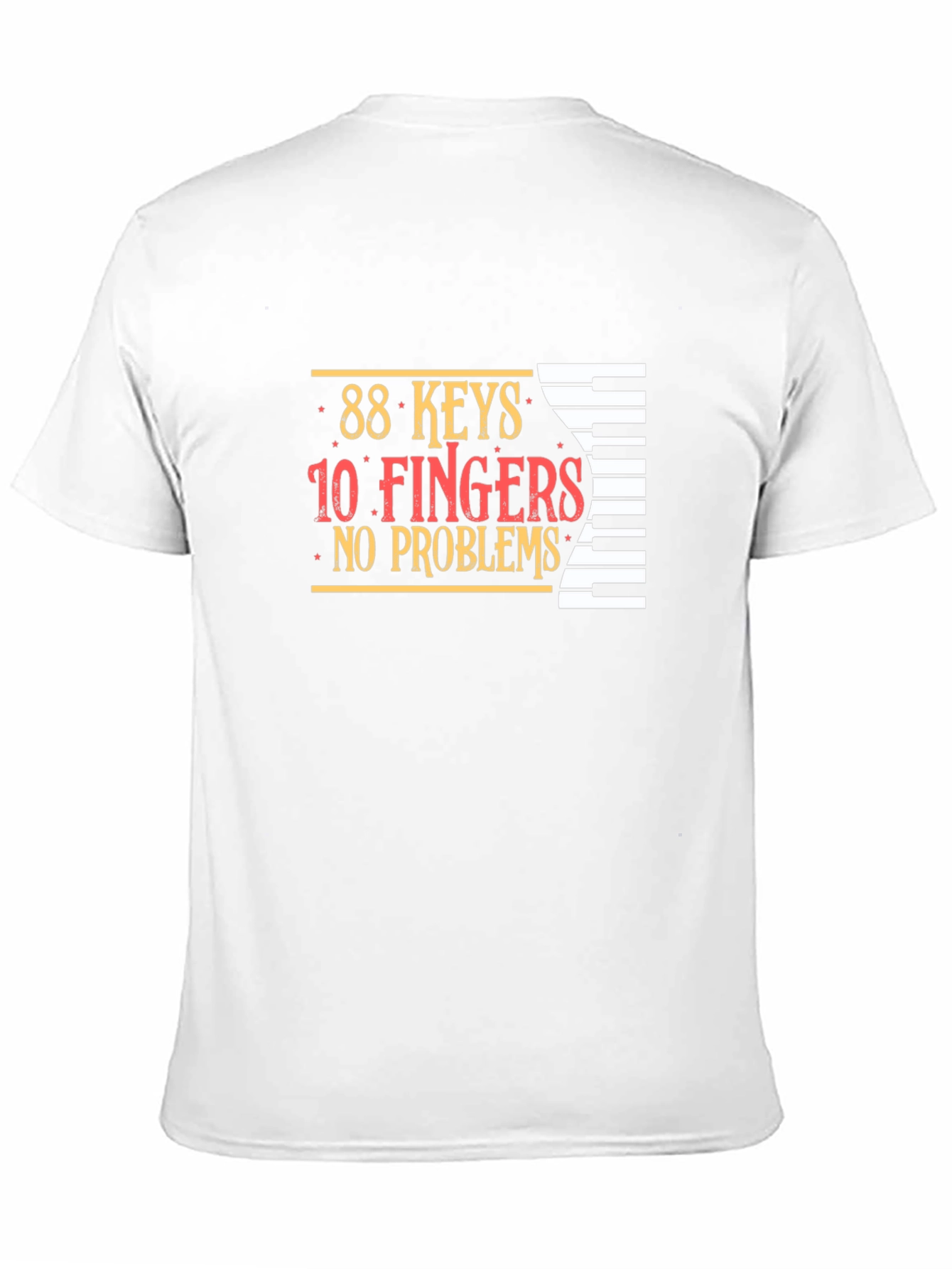 88 Keys 10 Fingers Piano Graphic T-Shirt