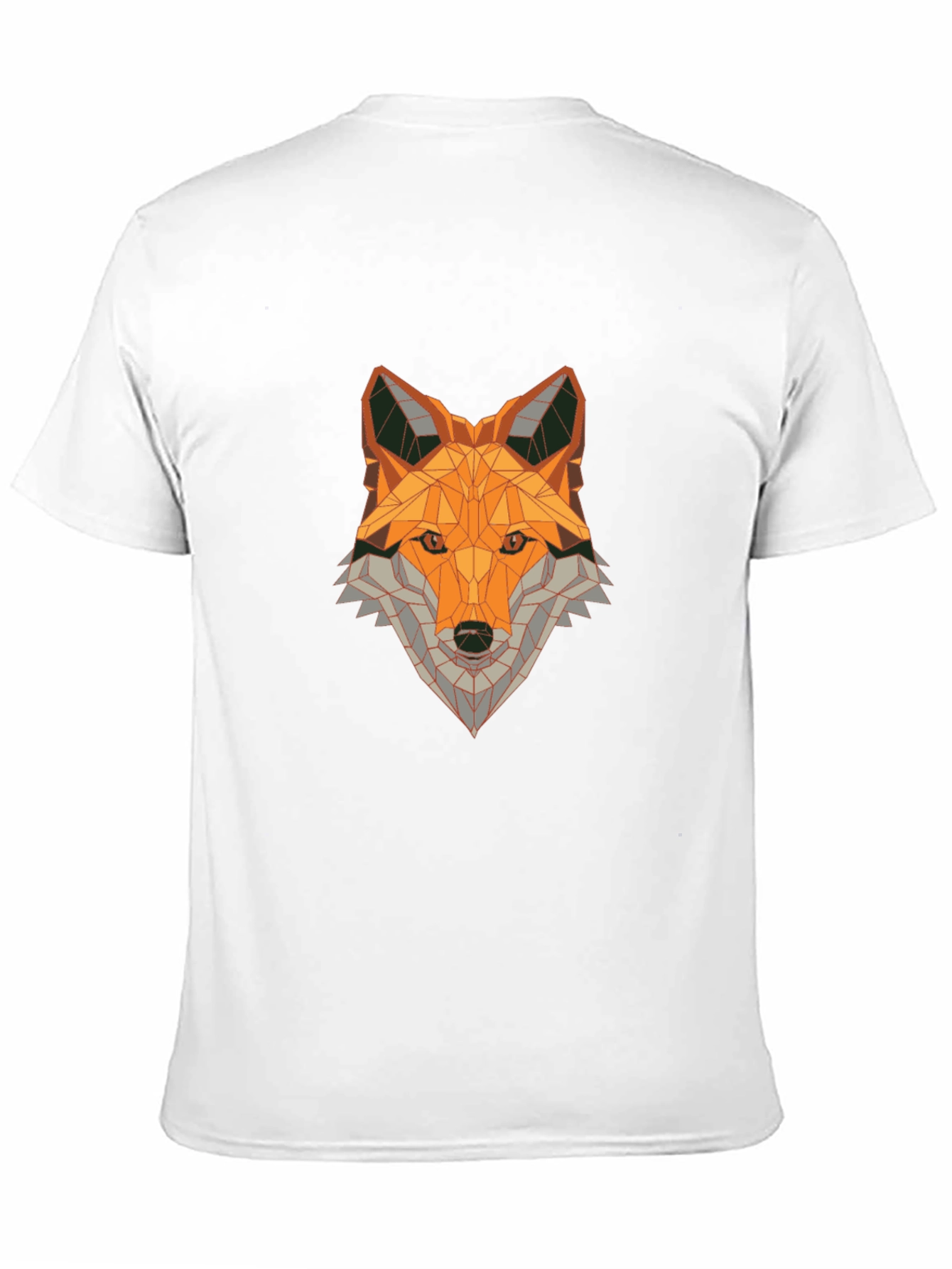 Geometric Fox Graphic Tee - Modern Art Shirt