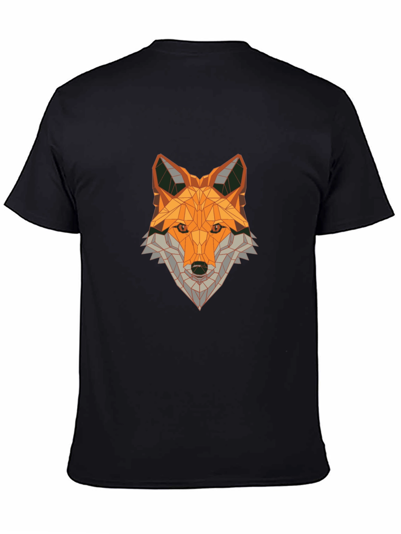 Geometric Fox Graphic Tee - Modern Art Shirt