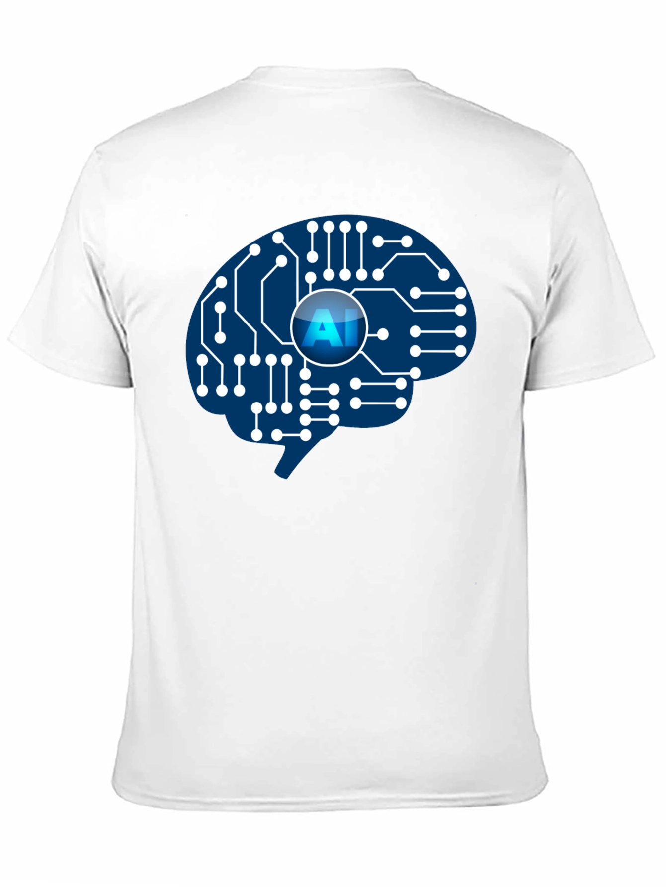 AI Brain Circuit T-Shirt - Smart Tech Design