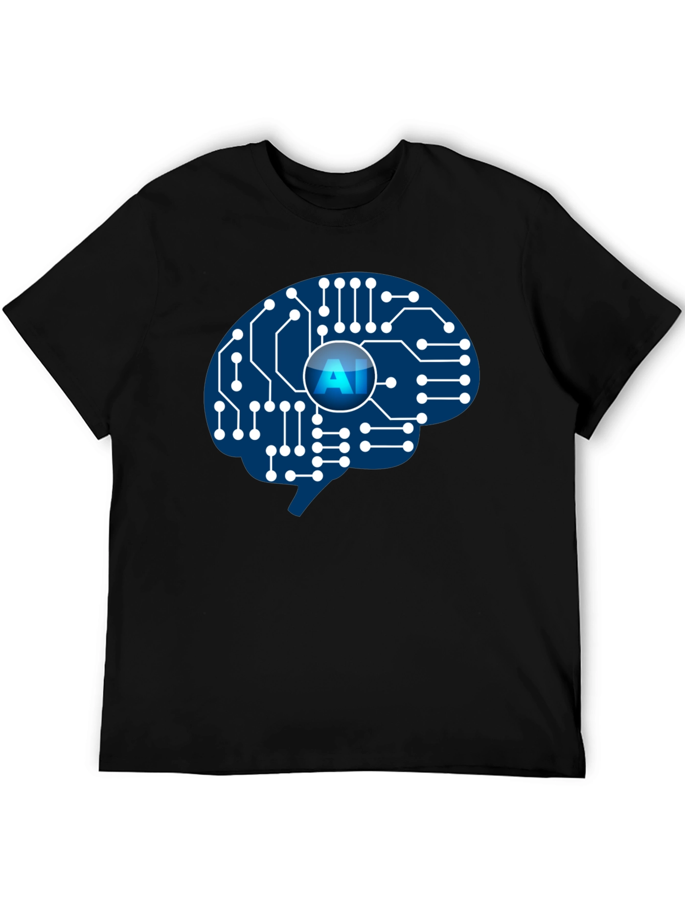 AI Brain Circuit T-Shirt - Smart Tech Design