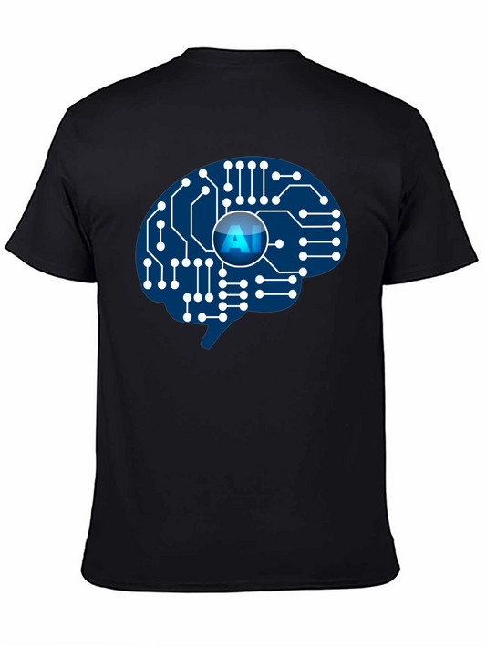 AI Brain Circuit T-Shirt - Smart Tech Design