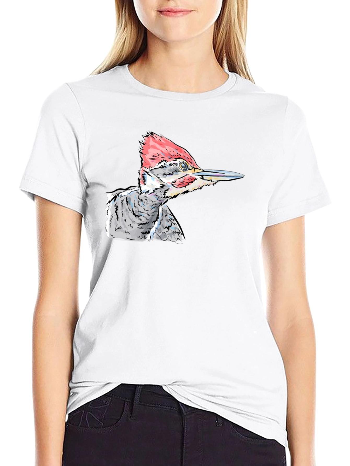 Woodpecker Graphic T-Shirt - Unique Bird Design