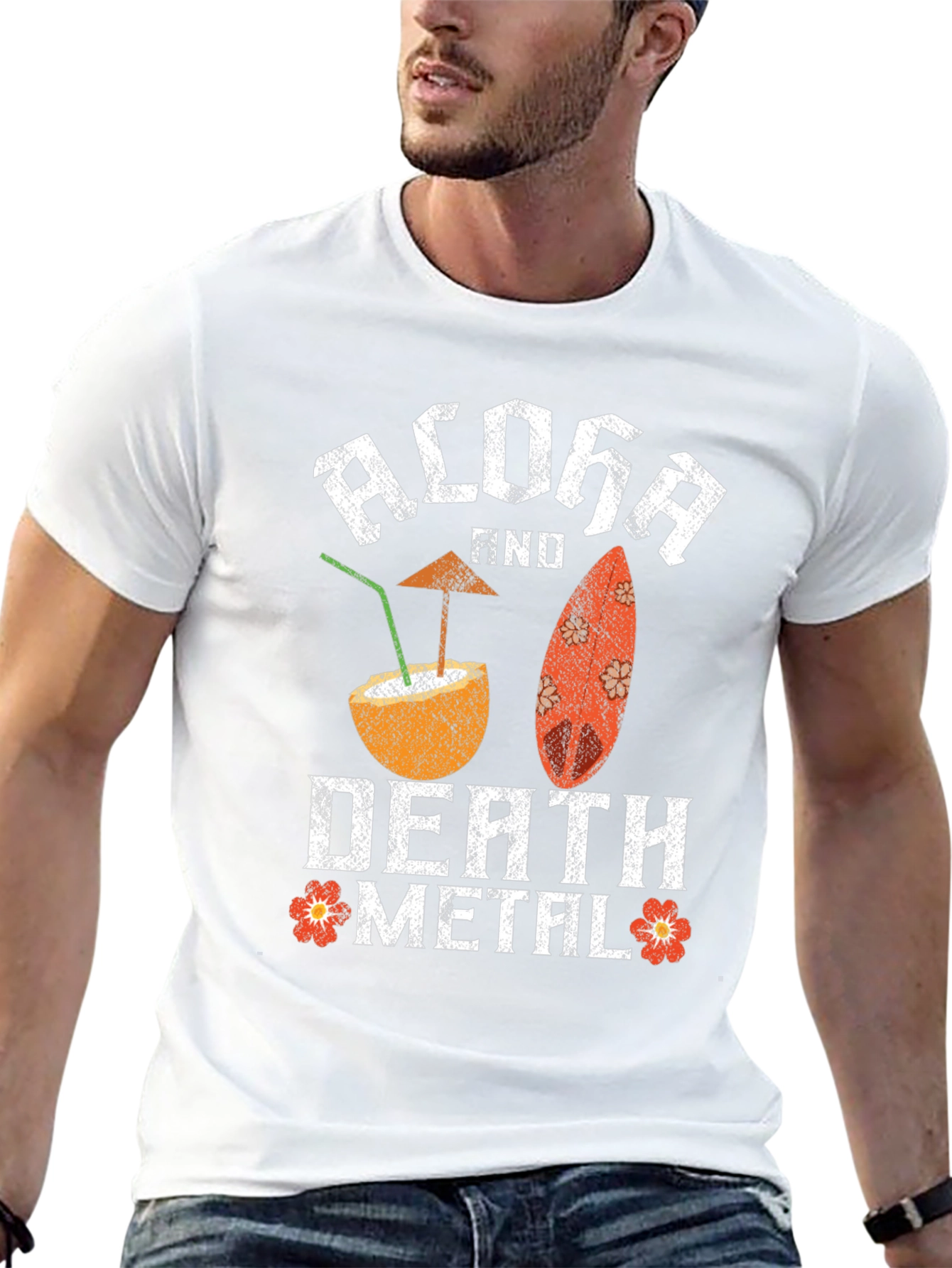 Aloha and Death Metal T-Shirt - Tropical Goth