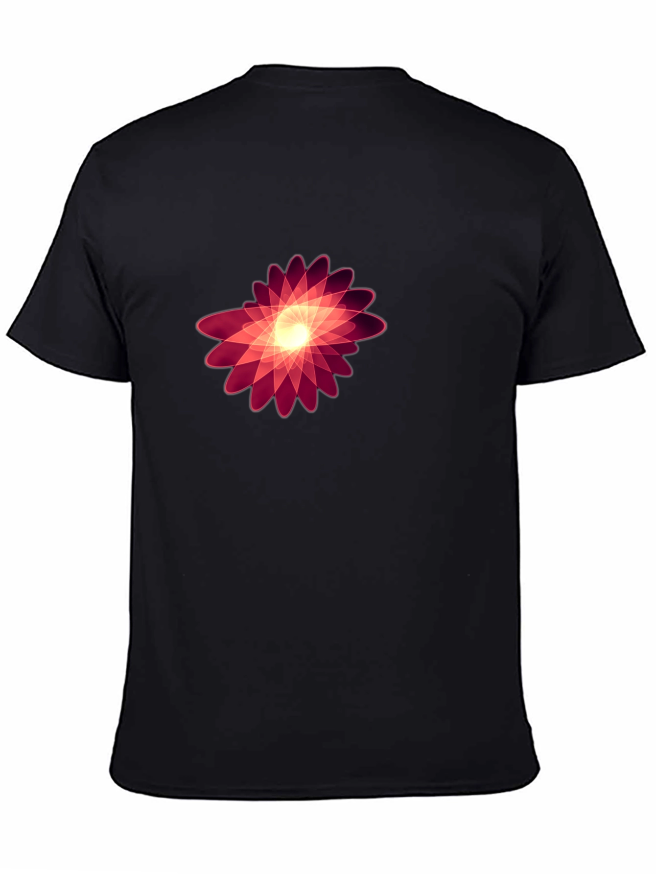 Abstract Floral Graphic Black Tee