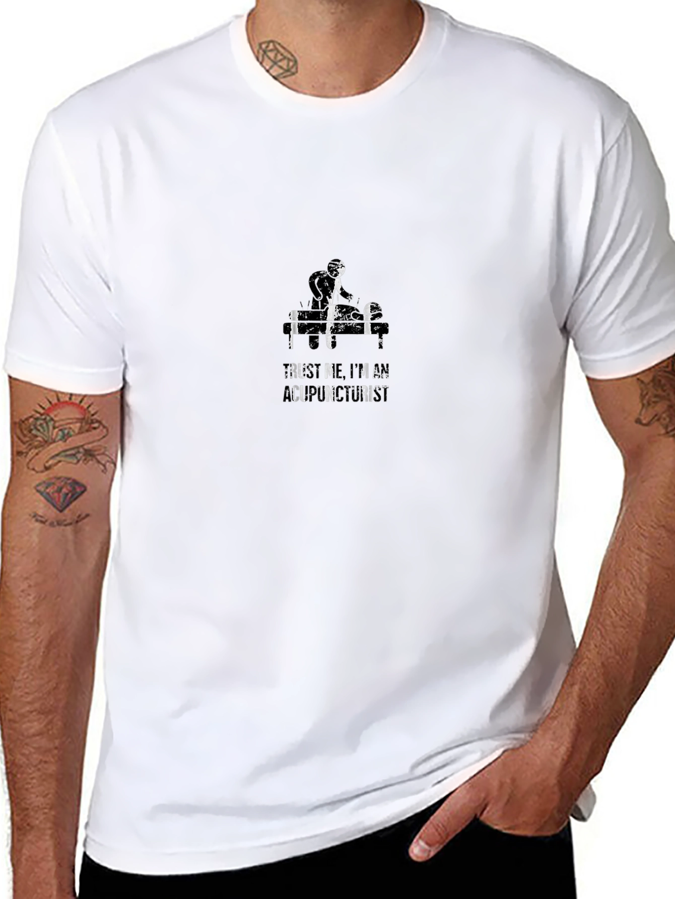 Acupuncturist Mens Black T-Shirt