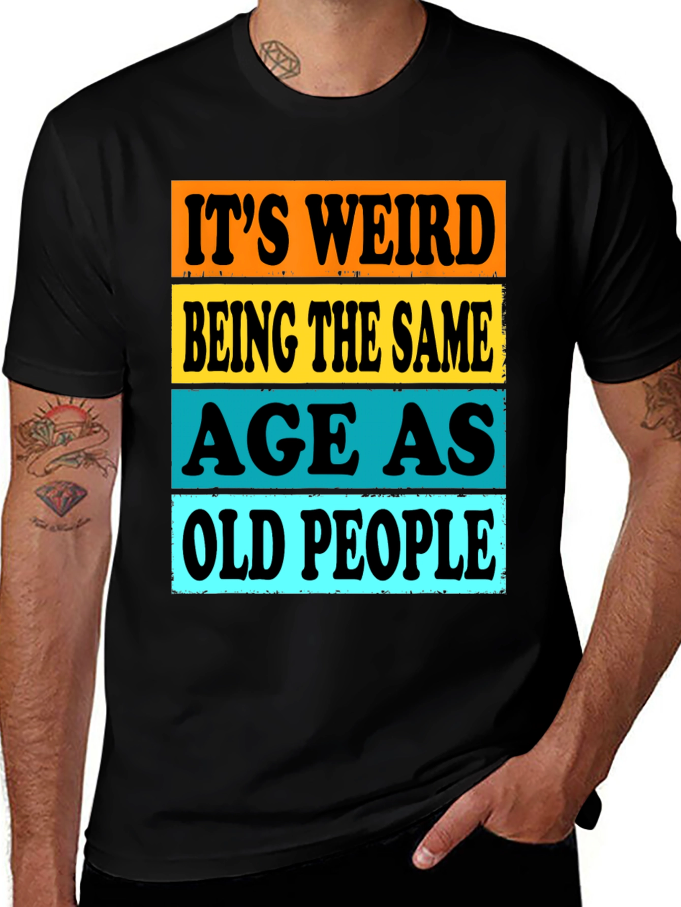 Funny Same Age as Old People Graphic T-Shirt