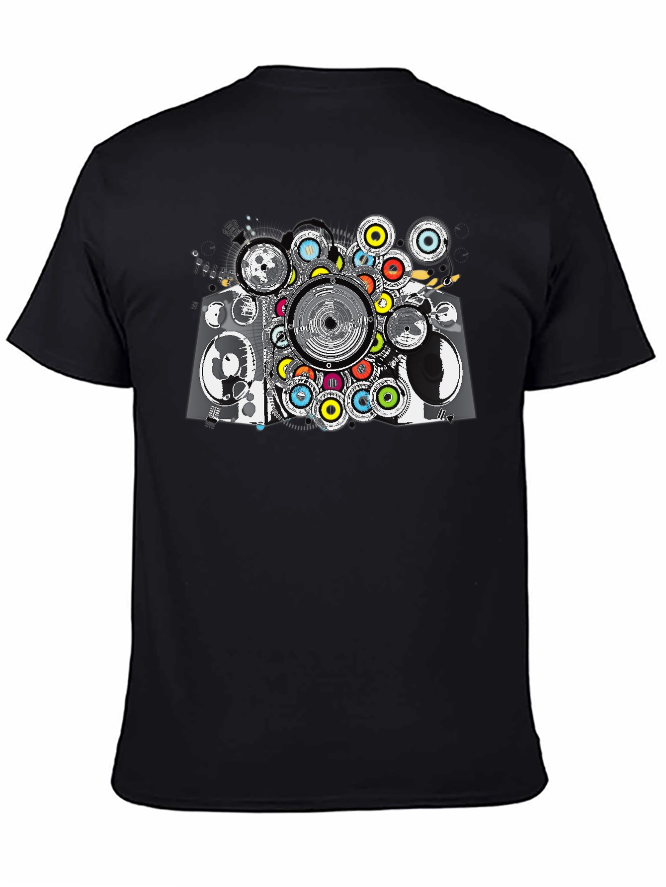 Abstract Speaker Graphic Tee - Black