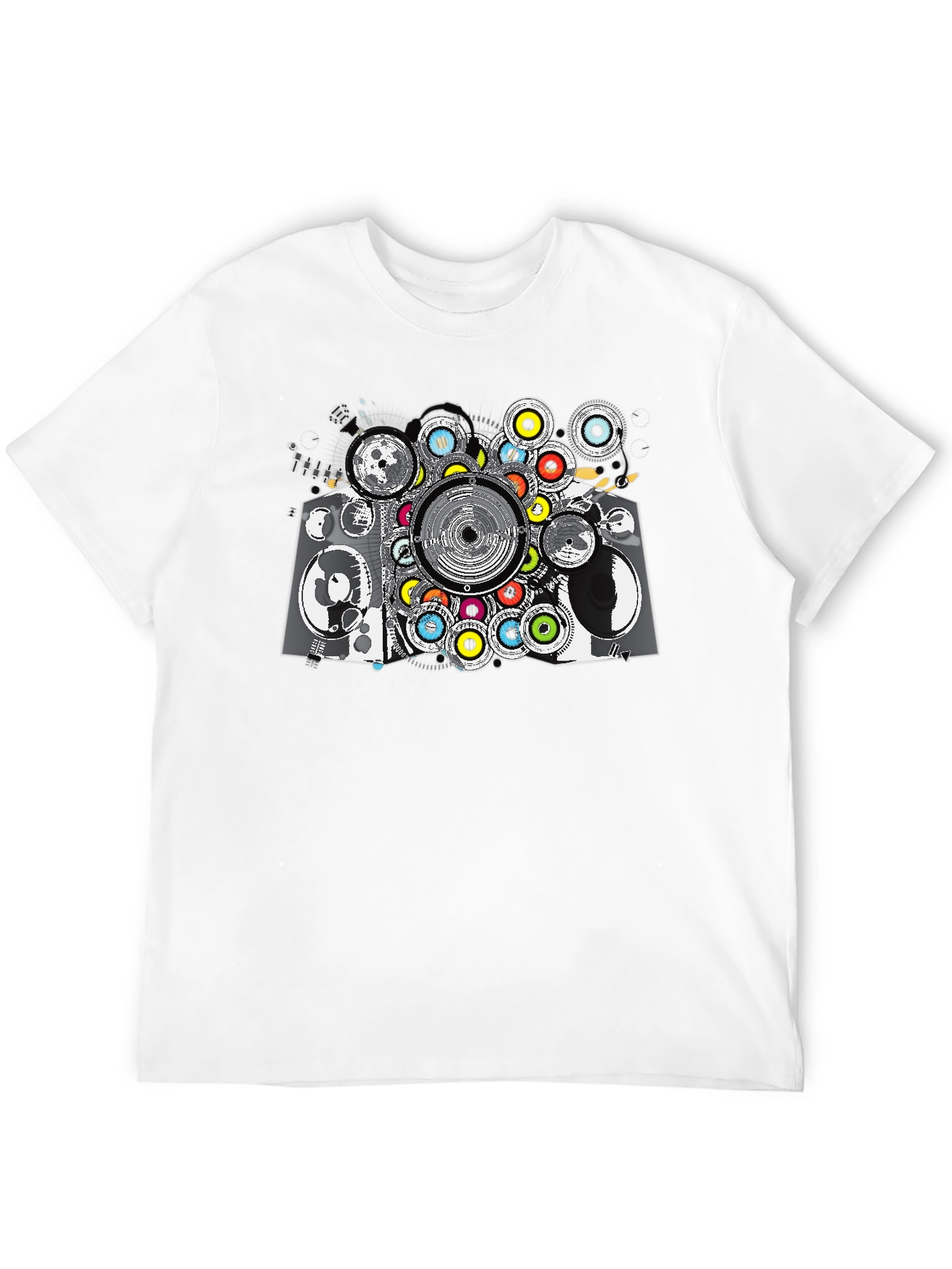 Abstract Speaker Graphic Tee - Black