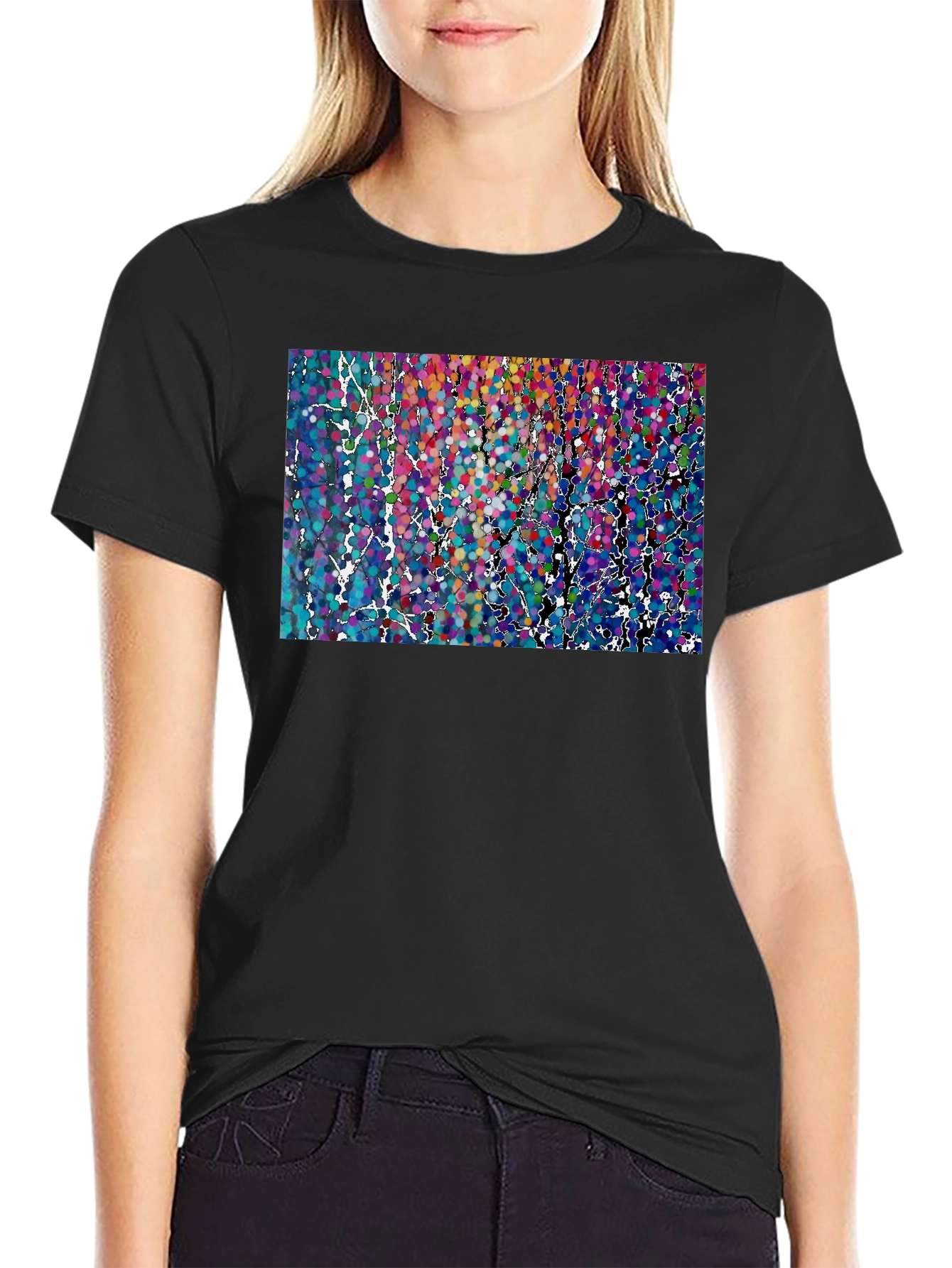 Abstract Dot Art Print T-Shirt