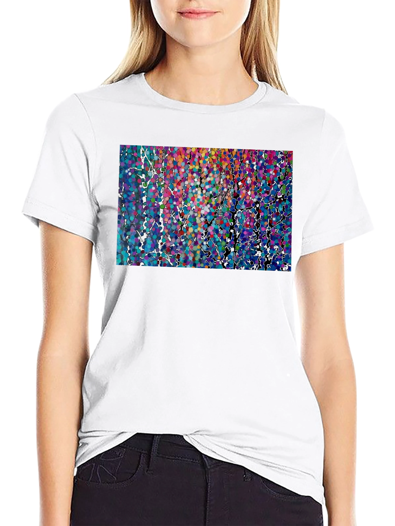 Abstract Dot Art Print T-Shirt