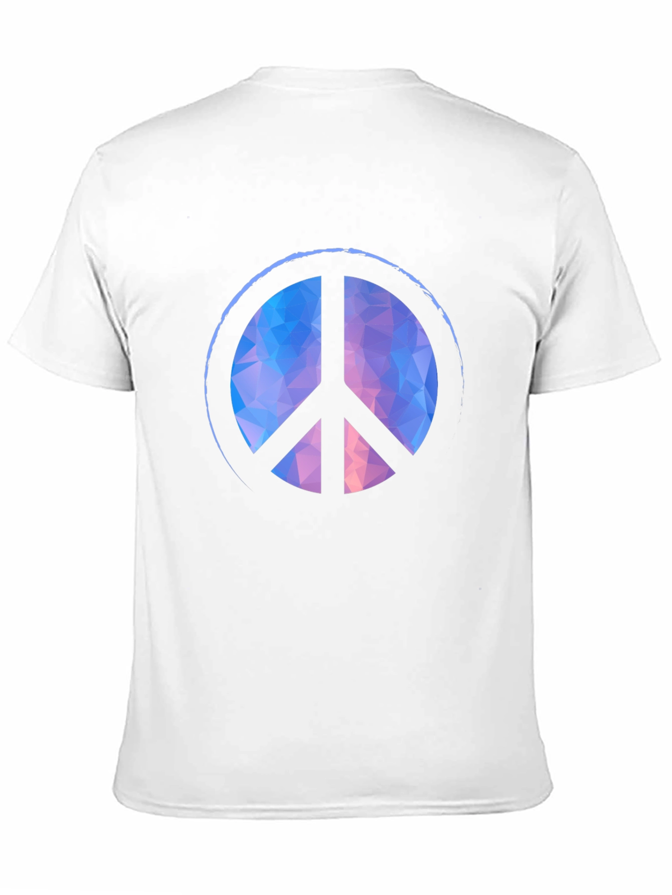 Geometric Peace Sign Black T-Shirt
