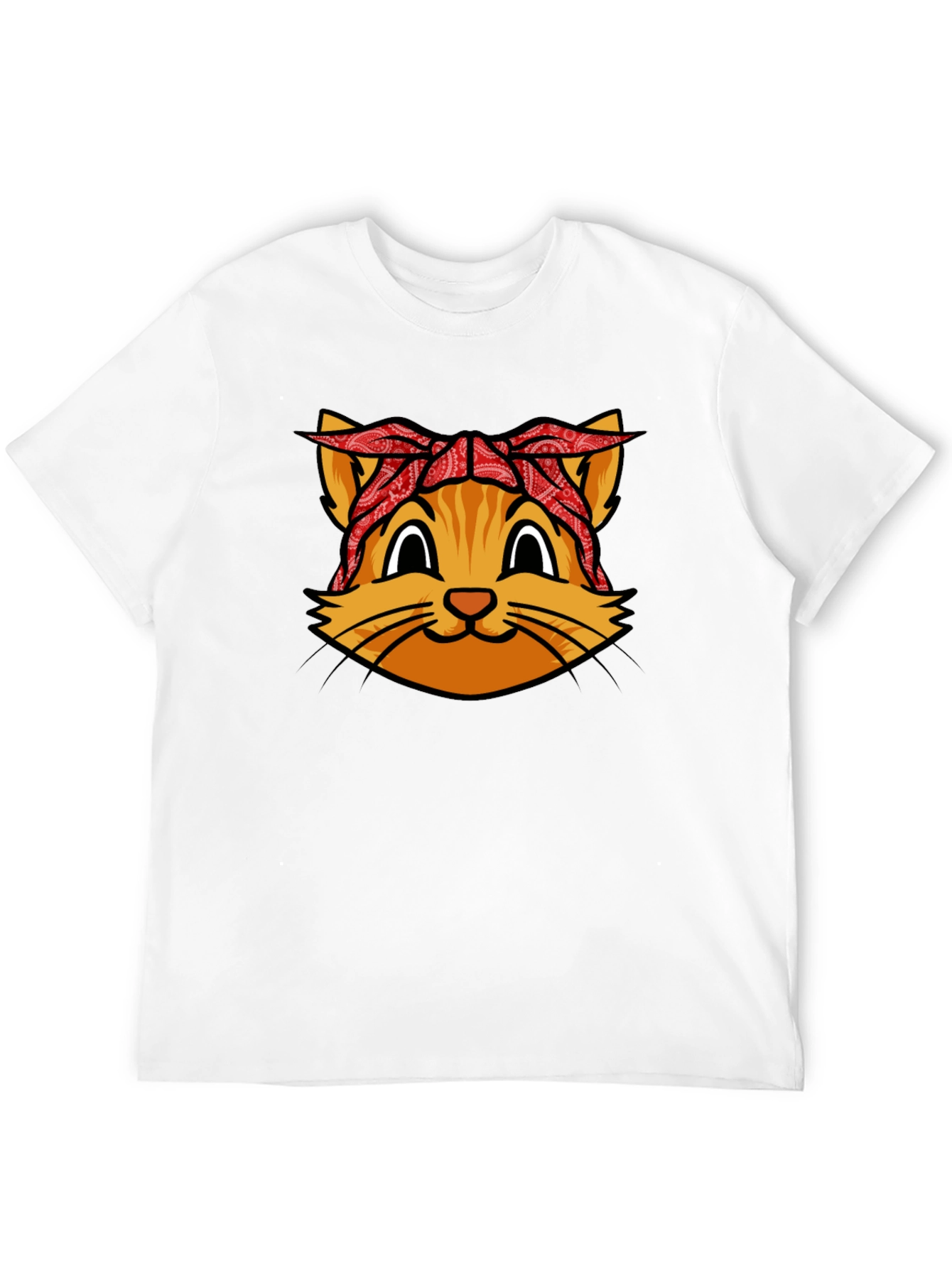 Bandana Cat Graphic Tee - Cool Black Shirt