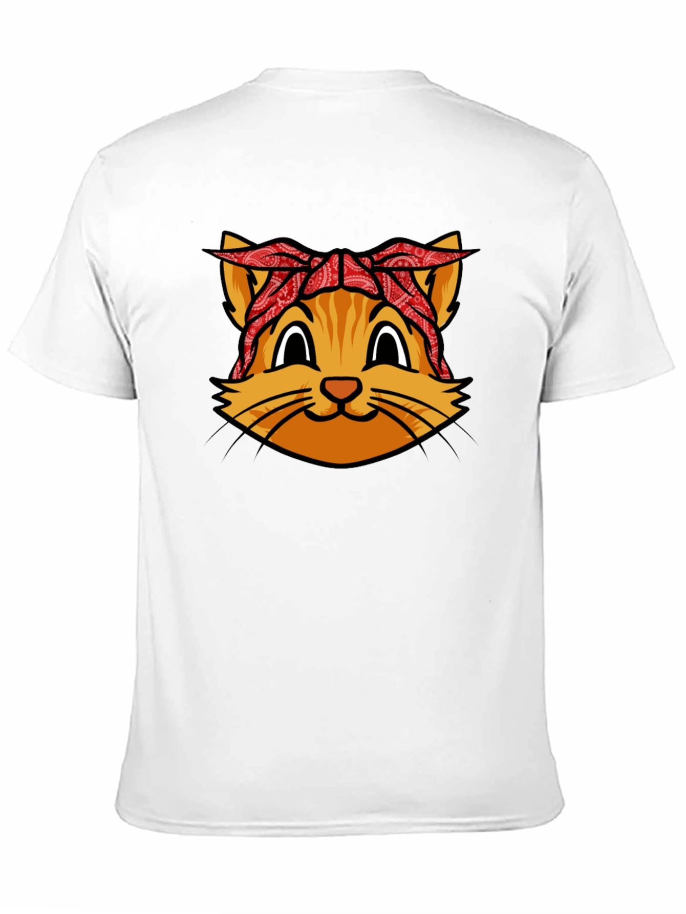 Bandana Cat Graphic Tee - Cool Black Shirt