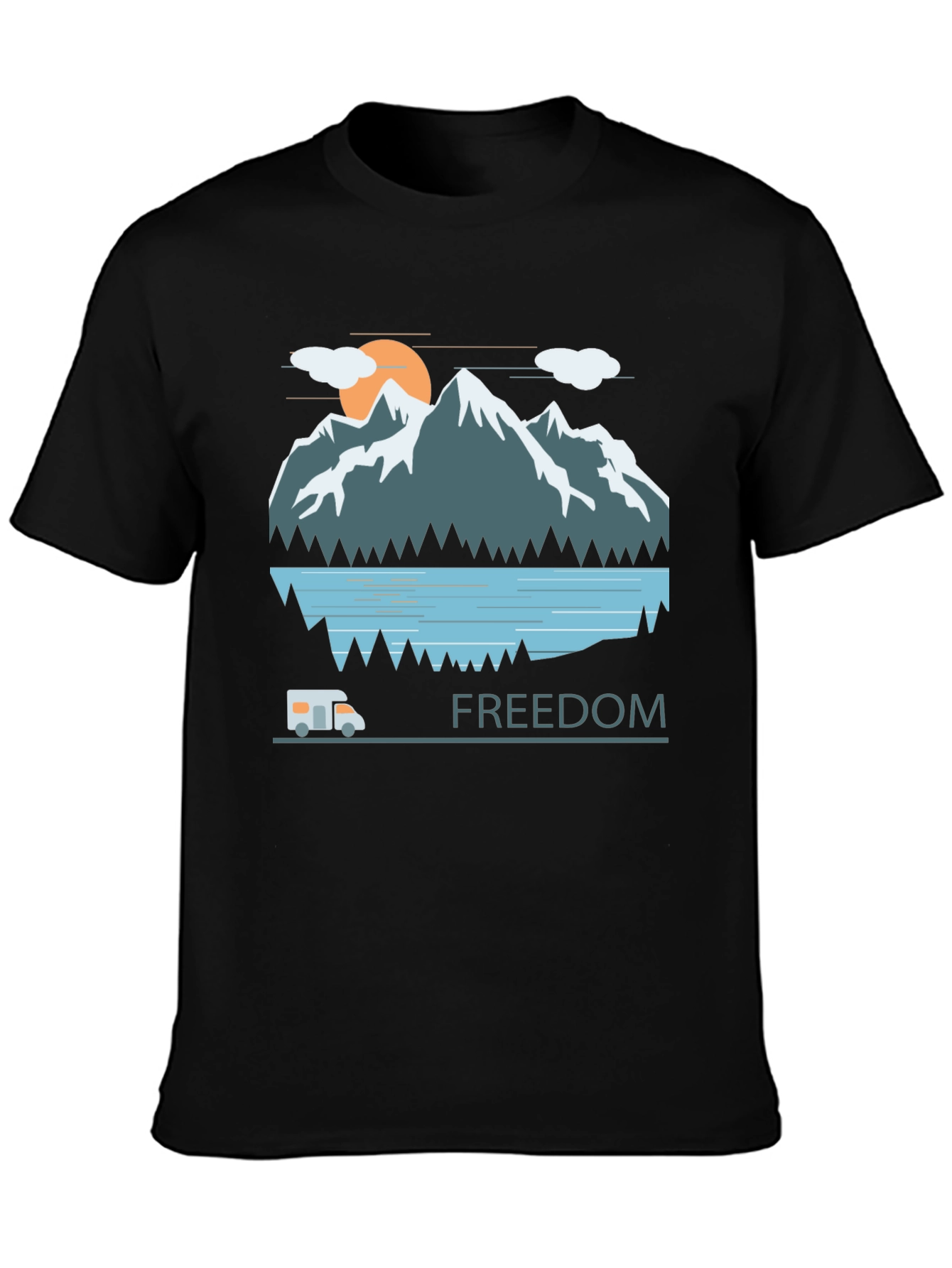 Adventure Awaits: Freedom Mountain Graphic Tee