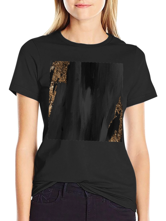 Abstract Black & Gold Graphic Tee - Stylish Mens T-Shirt