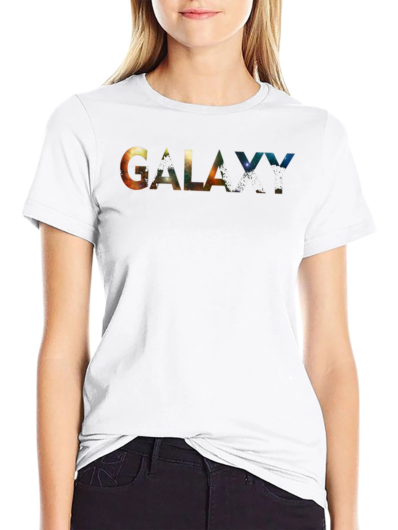 Galaxy Print Black T-Shirt - Stylish Graphic Tee