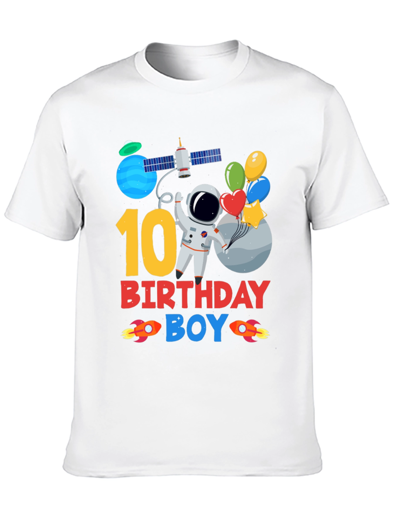 10th Birthday Astronaut Boys T-Shirt