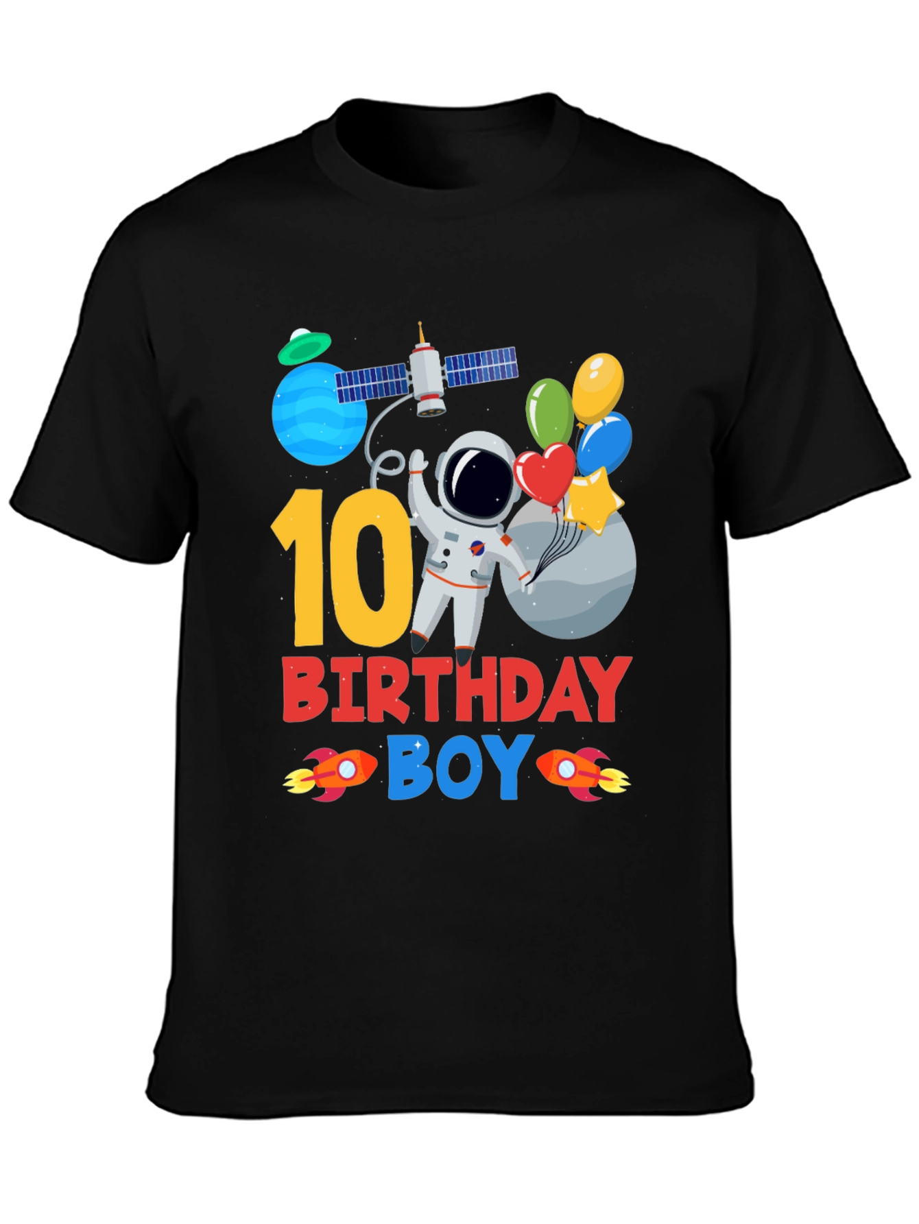 10th Birthday Astronaut Boys T-Shirt